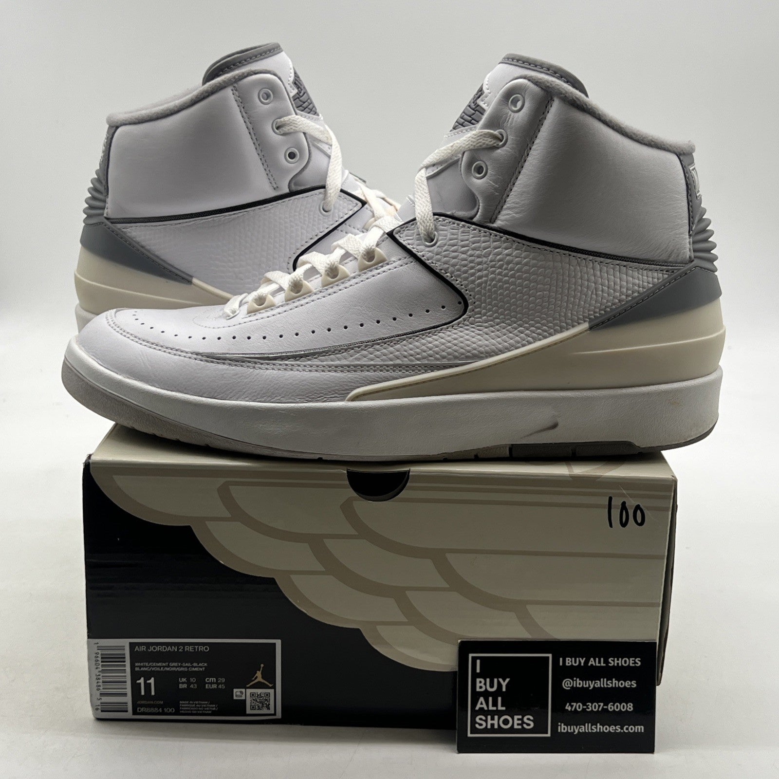 Size 11 - Air Jordan 2 Retro White Cement (DR8884-100)