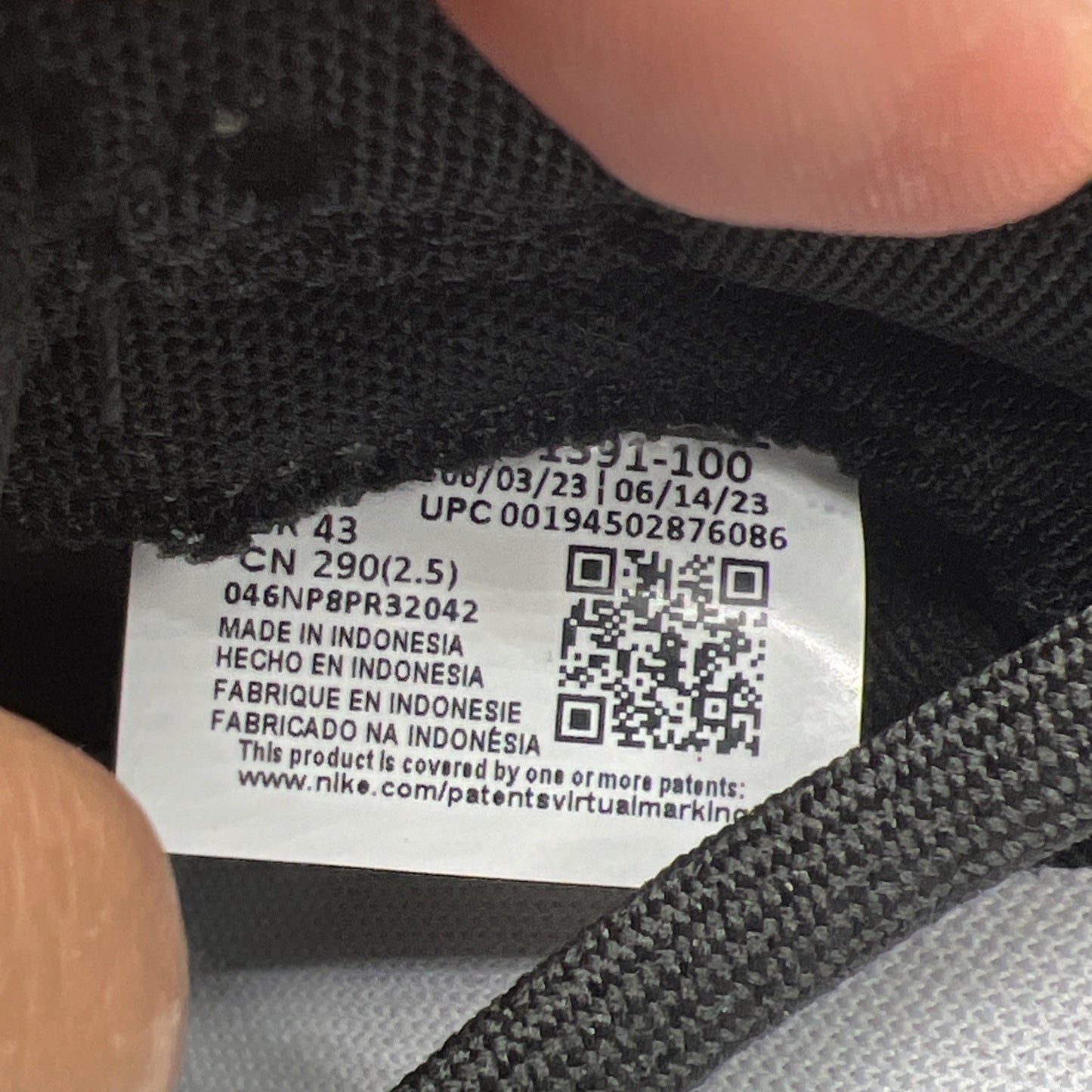 Size 10.5 - Nike Dunk Low Black White (DD1391-100)