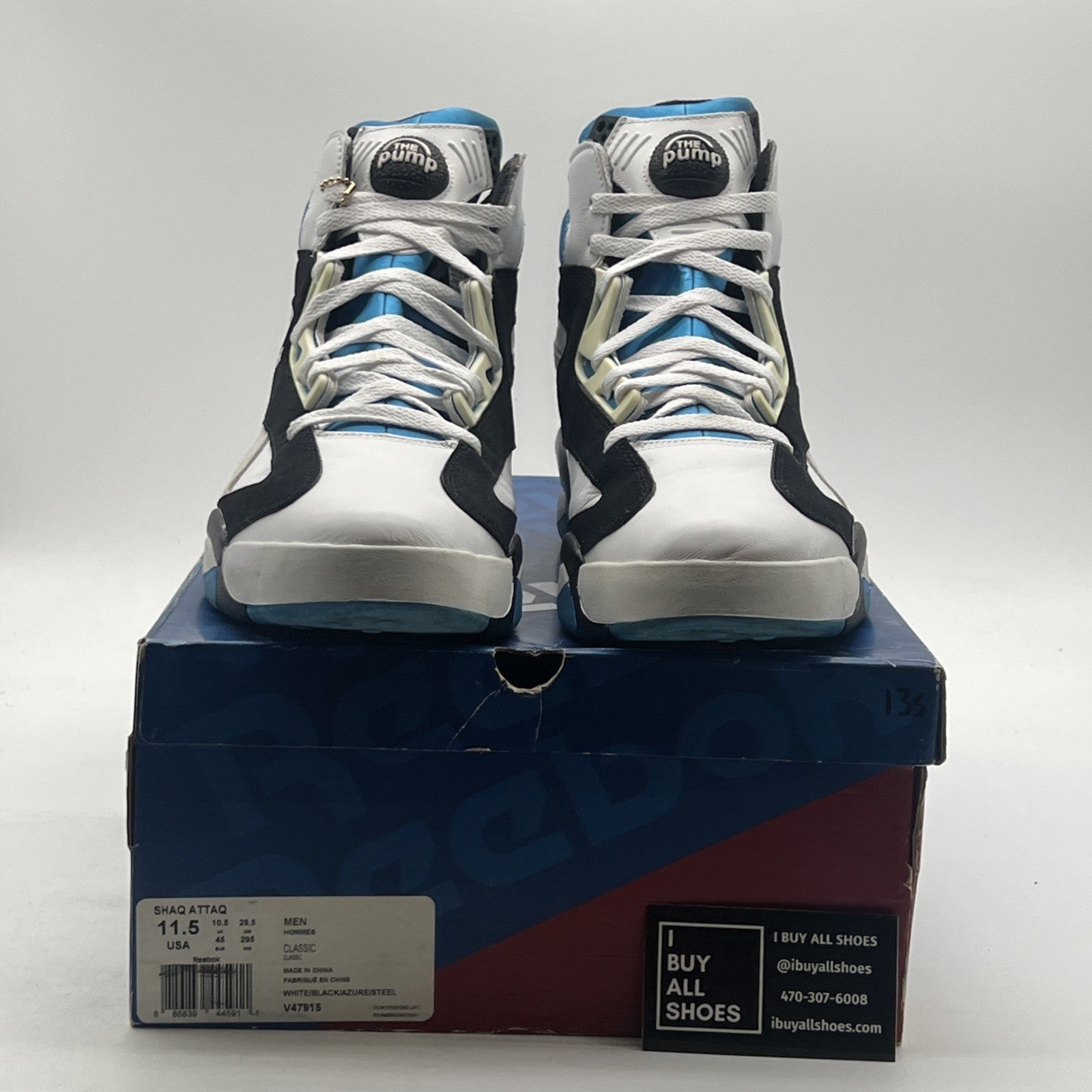 Size 11.5 - Reebok Shaq Attaq 2013 Orlando Magic (V47915)