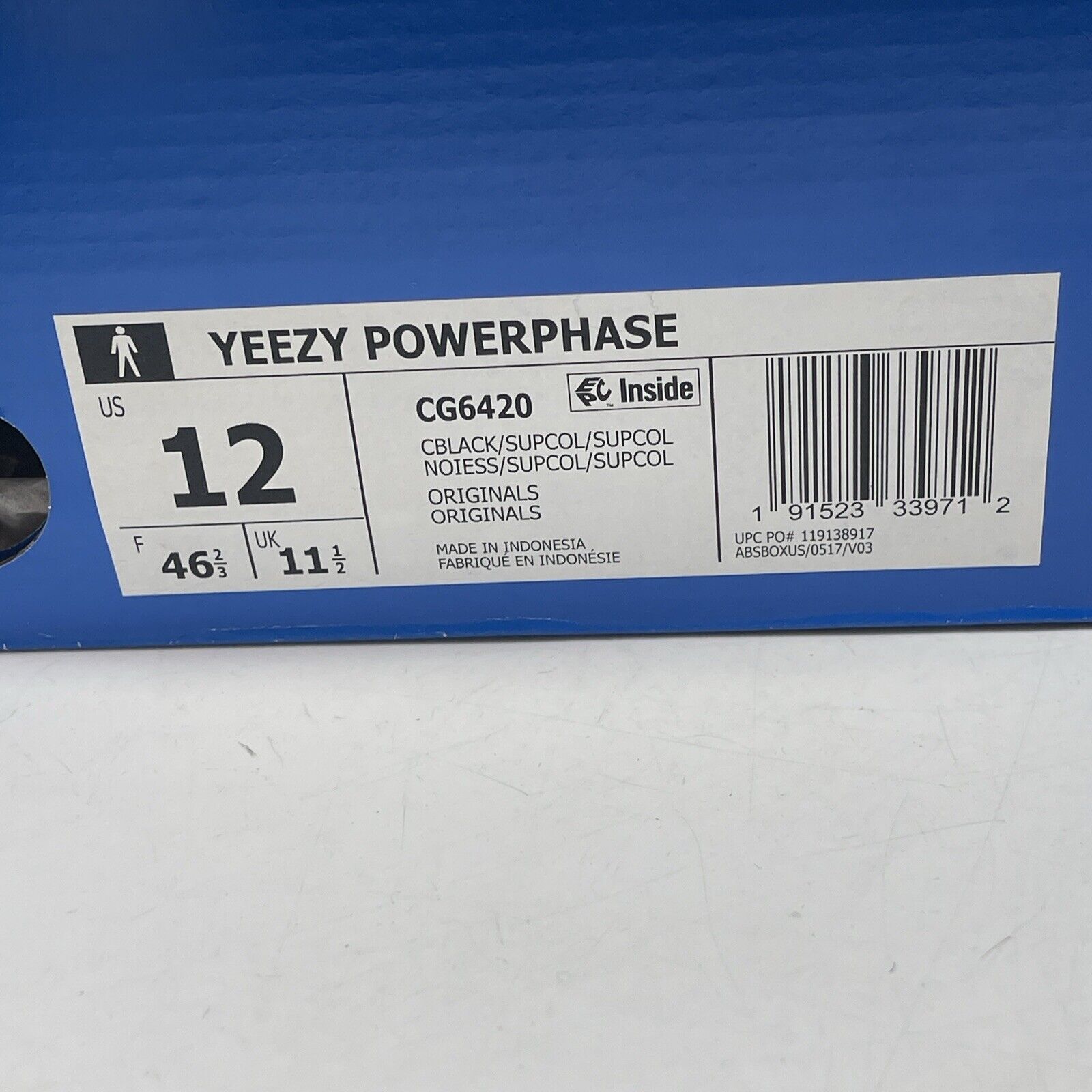 Size 12 - adidas Yeezy Powerphase Calabasas Core Black Green Leather (CG6420)