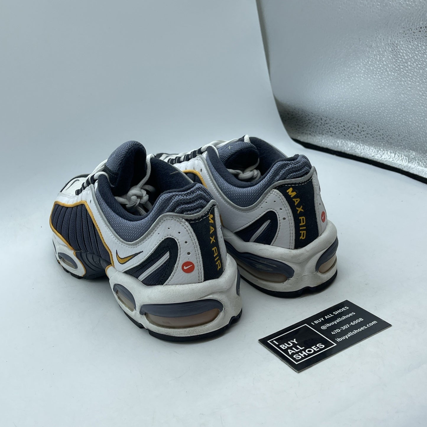 Size 10.5 - Nike Air Max Tailwind 4 Metro Grey Blue White Lather (AQ2567-001)