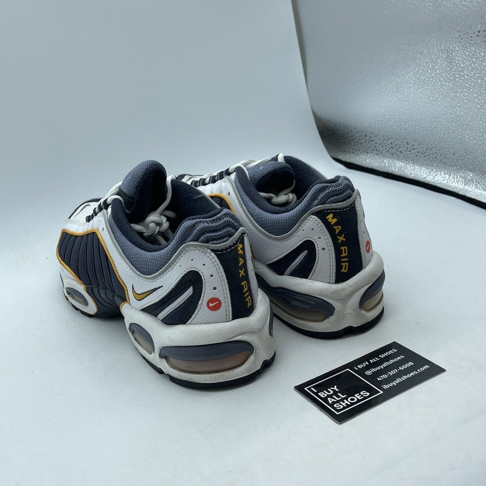 Size 10.5 - Nike Air Max Tailwind 4 Metro Grey Blue White Lather (AQ2567-001)