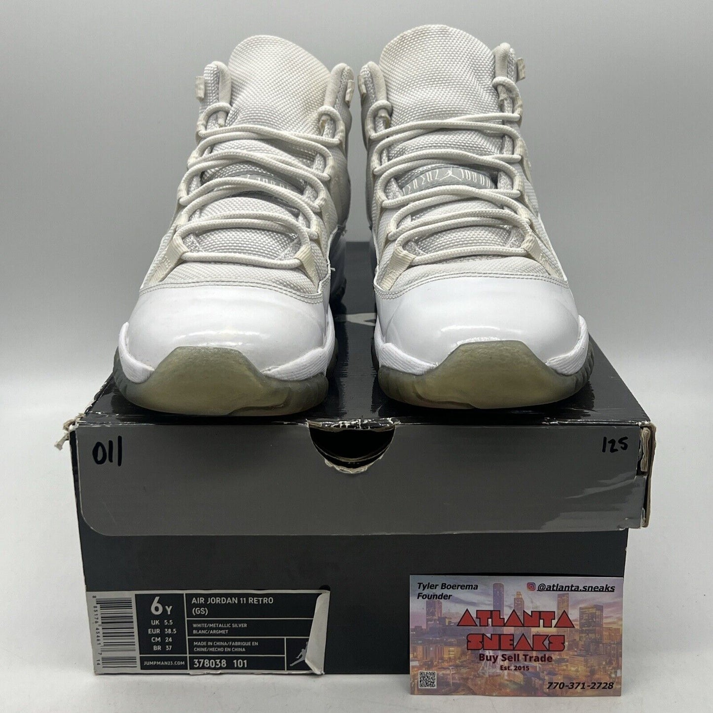 Size 6 - Air Jordan 11 Retro Silver Anniversary (378038-101)