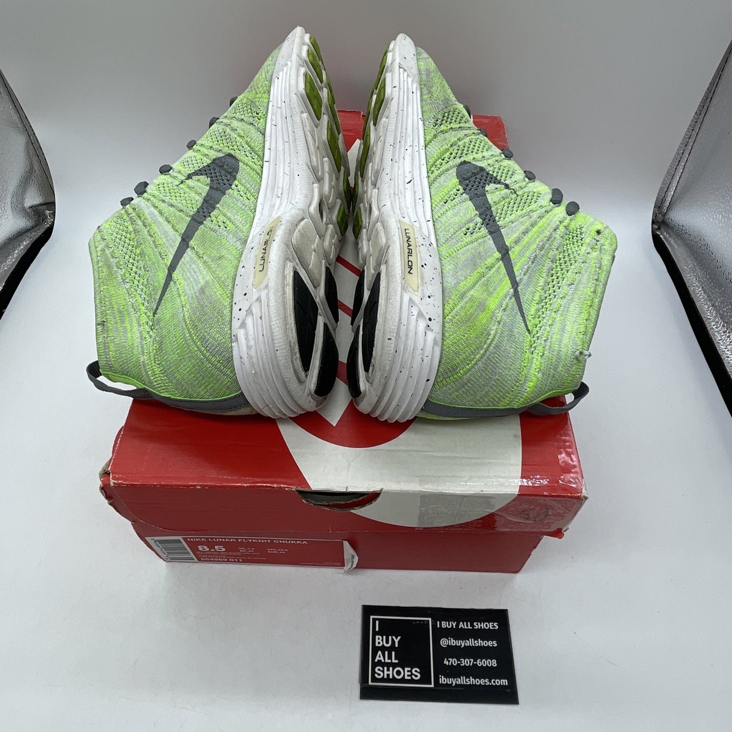 Size 8.5 - Nike Lunar Flyknit Chukka Gray (554969-011)