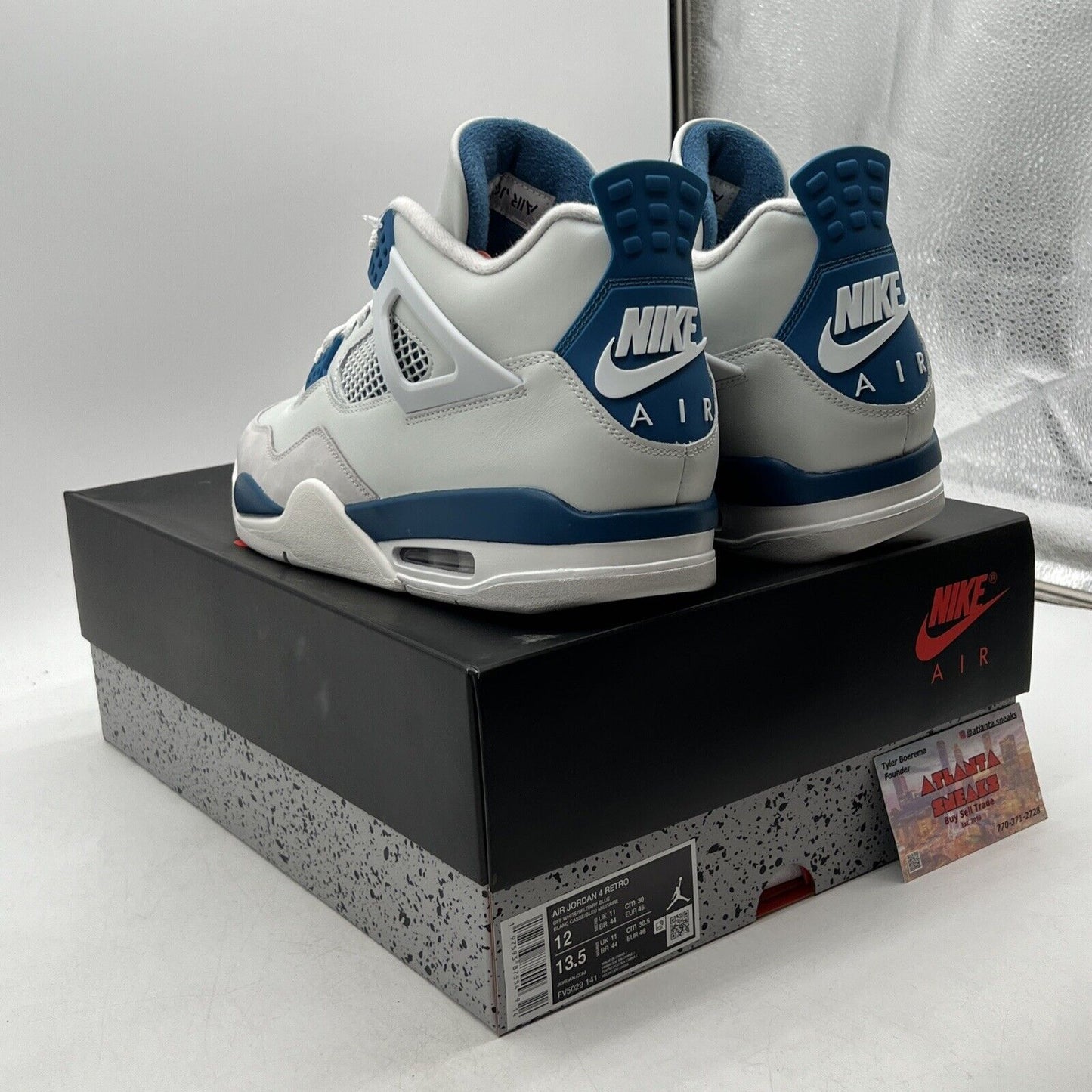 Size 12 - Air Jordan 4 Retro 2024 Military Blue Leather (FV5029-141)