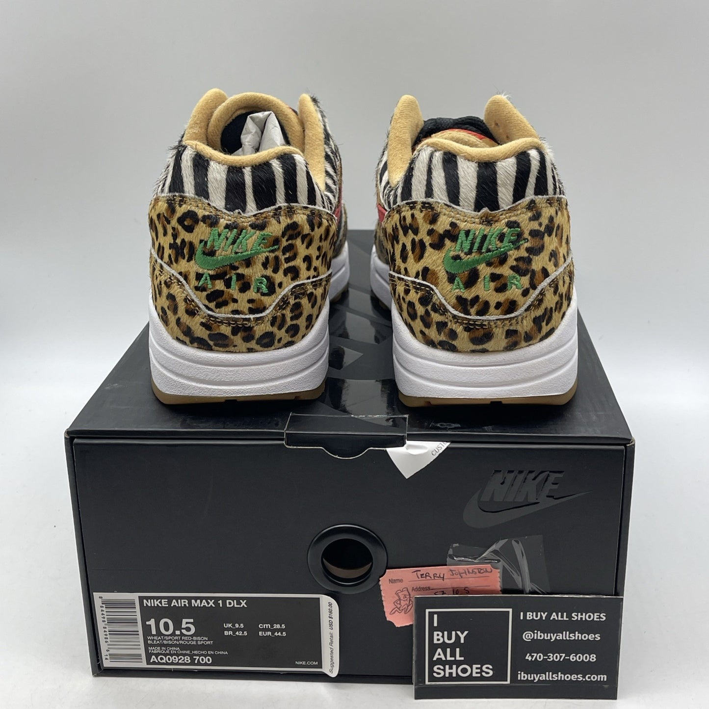 Size 10.5 - Nike Atmos x Air Max 1 DLX 2018 Animal Pack (AQ0928-700)