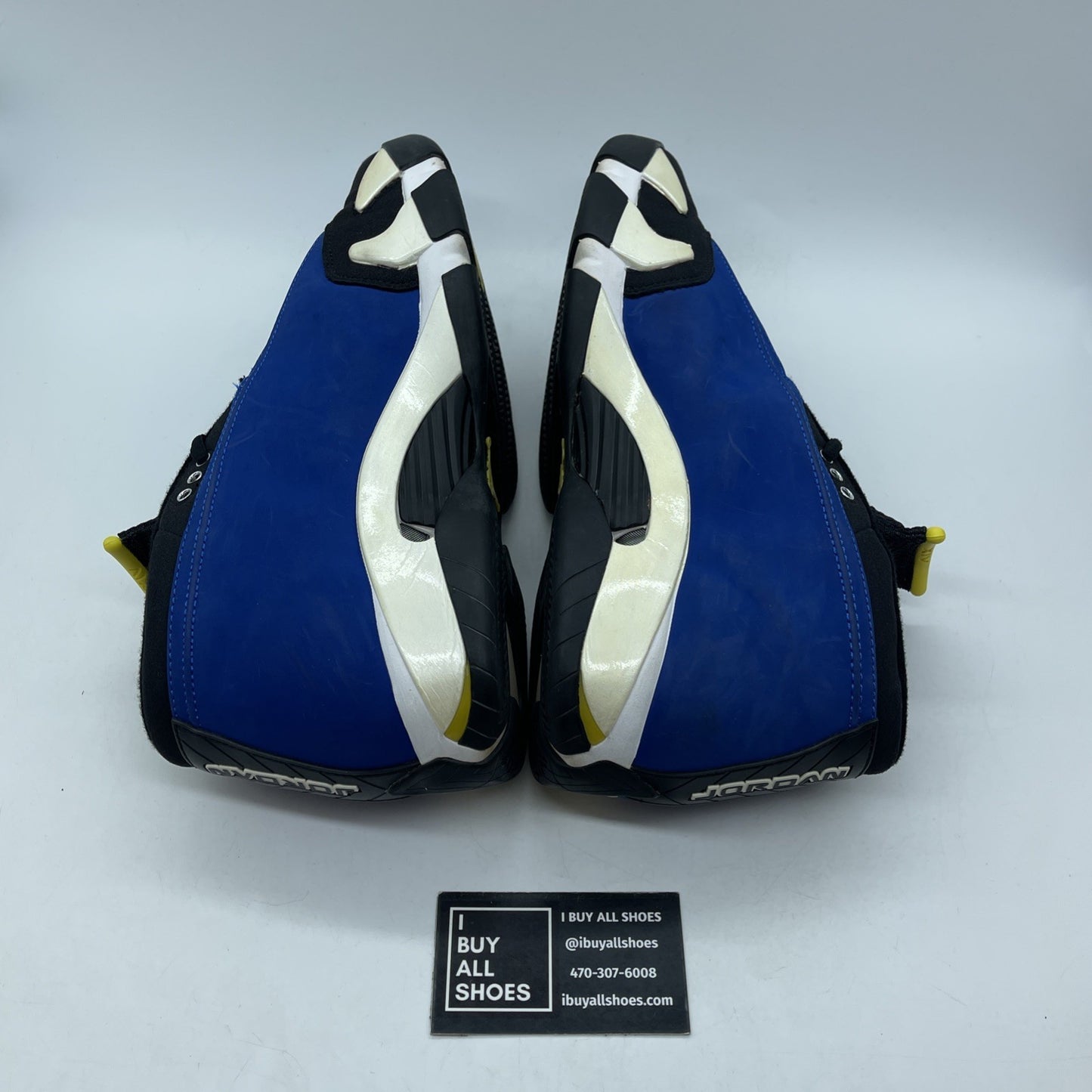 Size 11 - Air Jordan 14 Retro 2015 Low Laney Blue Black Suede (807511-405)