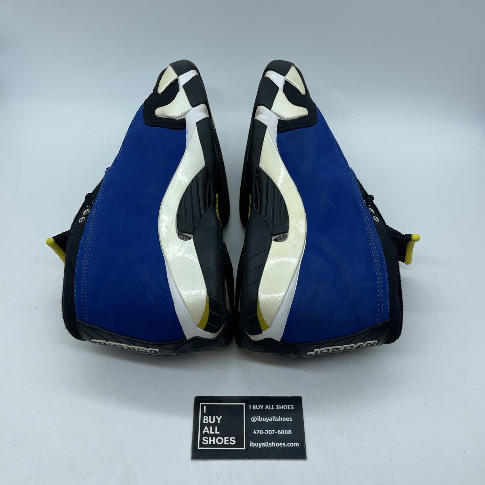 Size 11 - Air Jordan 14 Retro 2015 Low Laney Blue Black Suede (807511-405)
