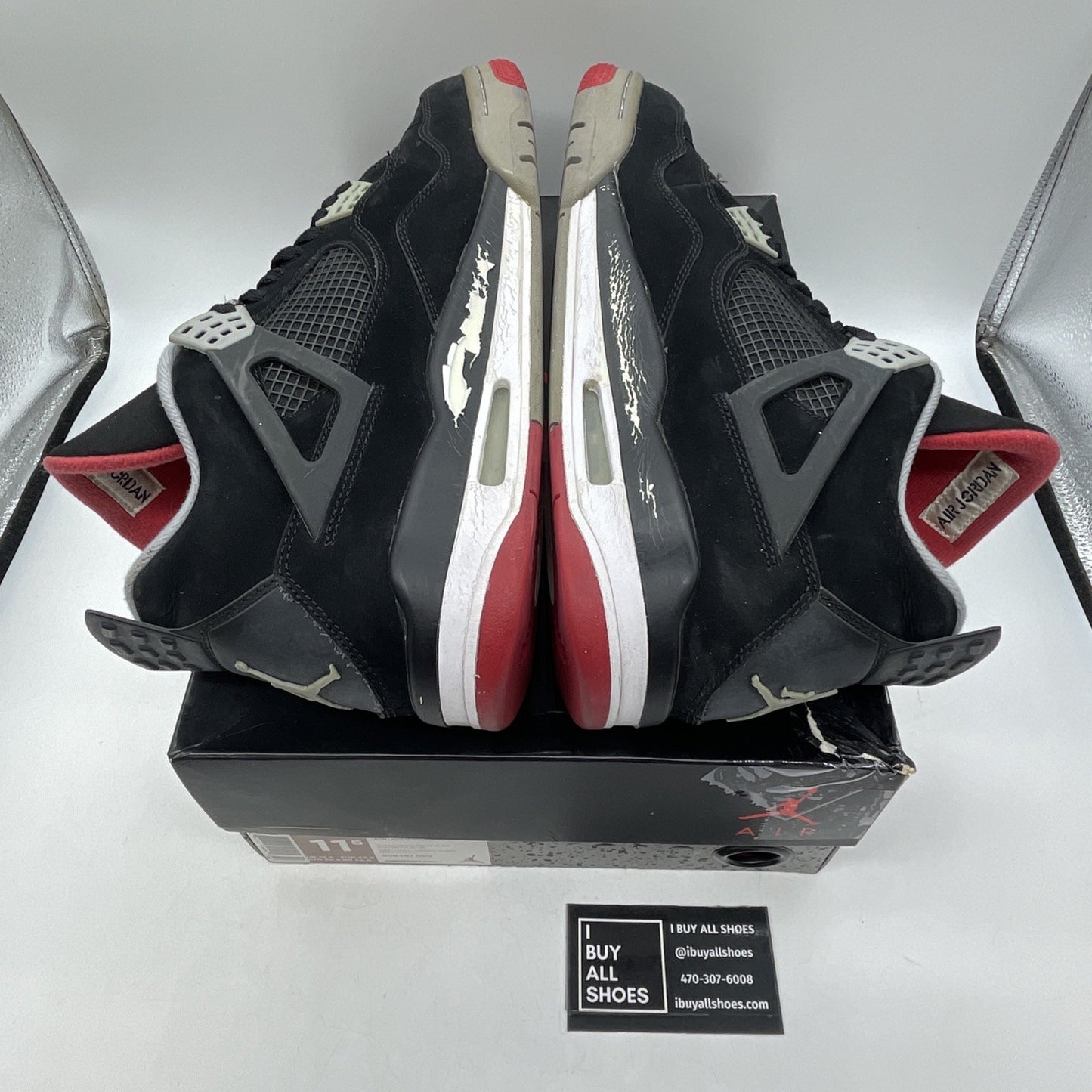 Size 11.5 - Air Jordan 4 Retro bred release 2012 (308497-089)