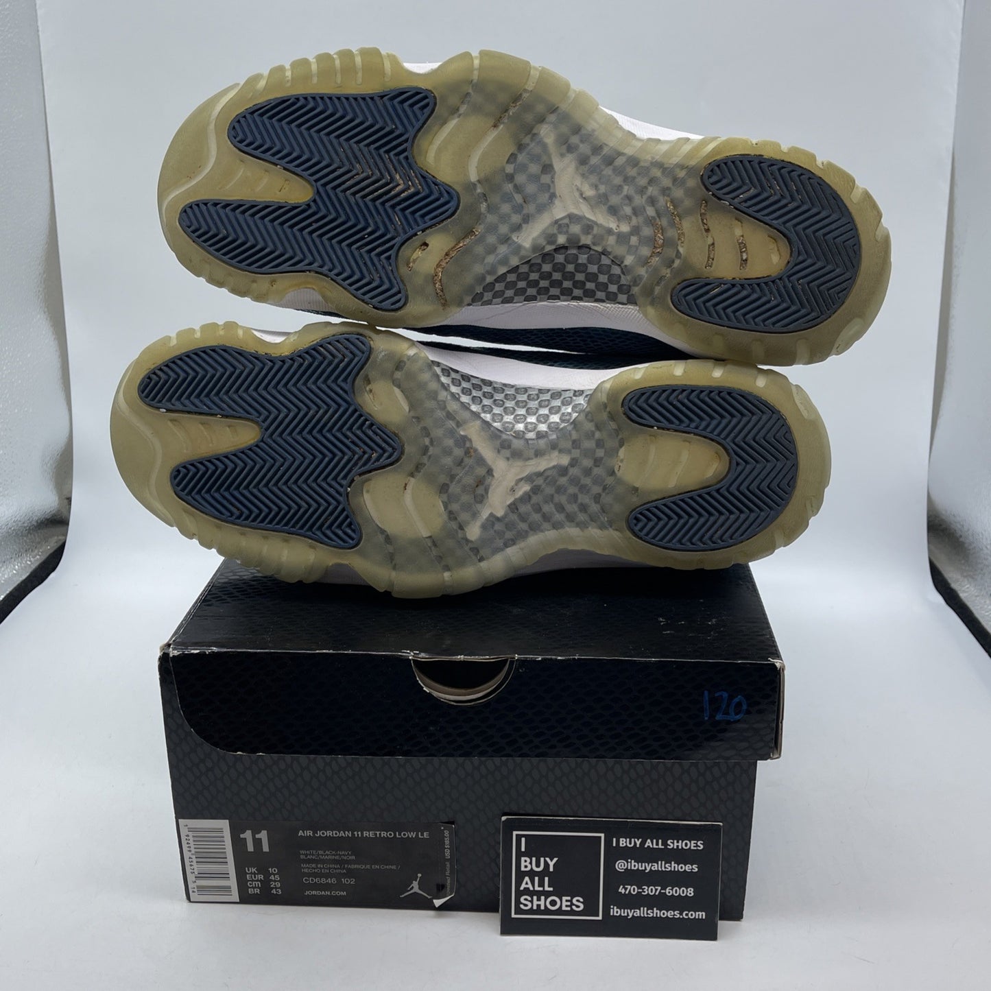Size 11 - Jordan 11 Retro Low Snakeskin 2019 Blue White Leather (CD6846-102)