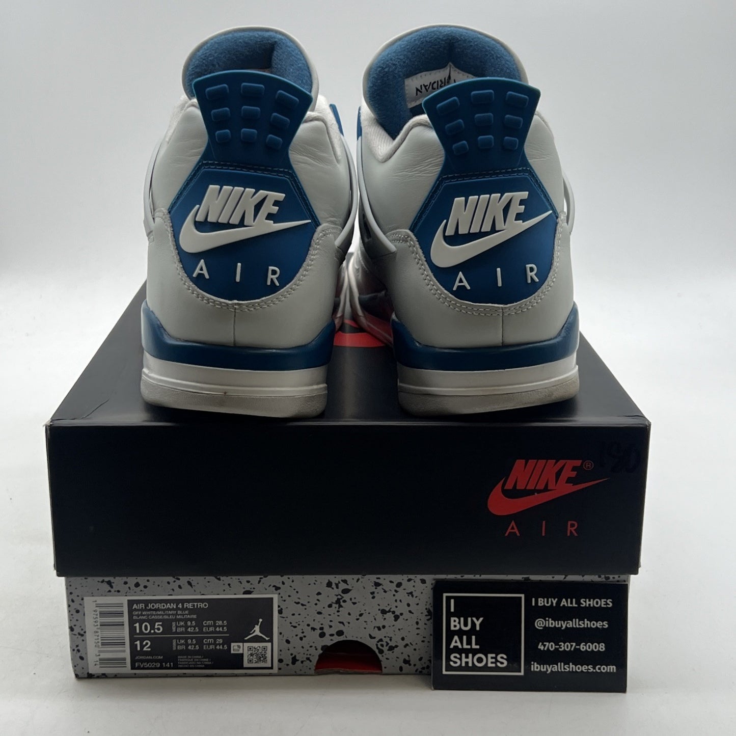 Size 10.5 - Air Jordan 4 Retro 2024 Military Blue (FV5029-141)