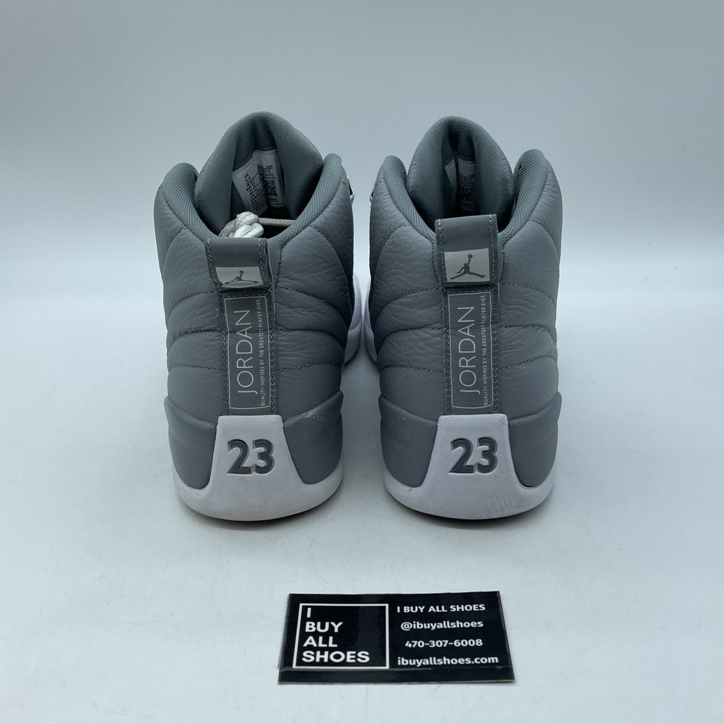 Size 9.5 - Jordan 12 Stealth 2022 Grey White Leather (CT8013-015)