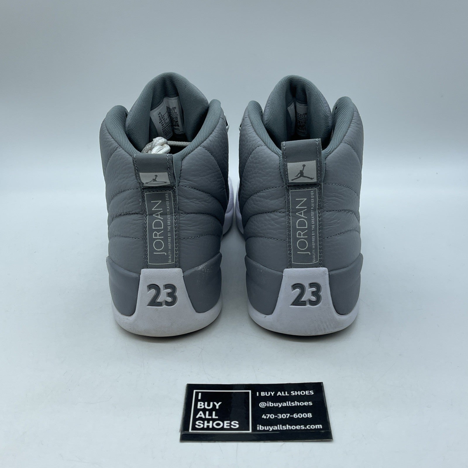 Size 9.5 - Jordan 12 Stealth 2022 Grey White Leather (CT8013-015)