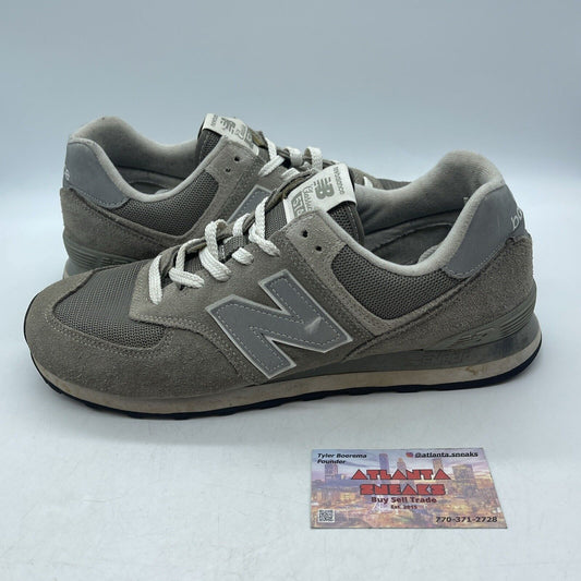 Size 12 - New Balance 574 Core Grey White Suede (ML574EGG)