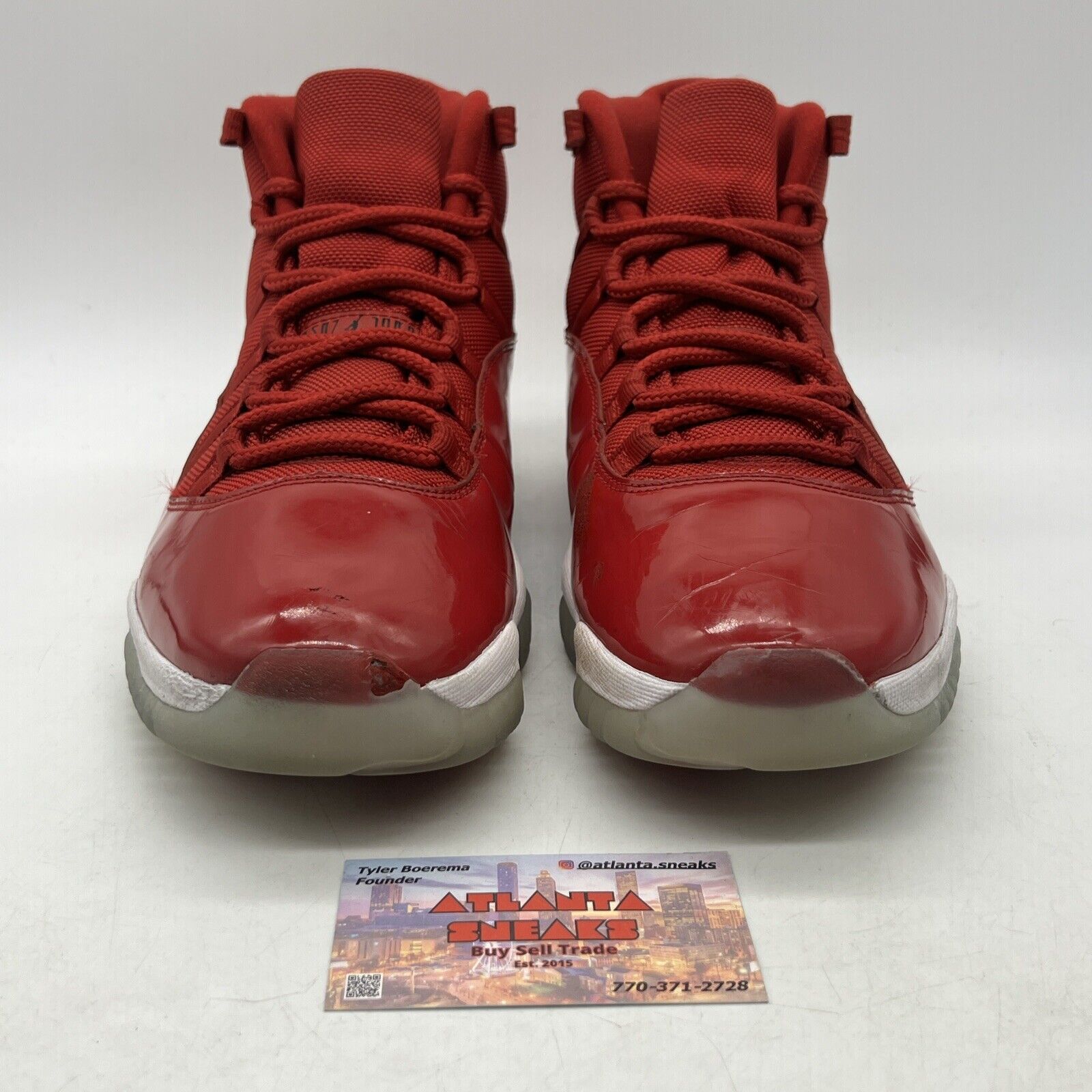 Size 11 - Jordan 11 Retro High Win Like '96 Red White Leather (378037-623)