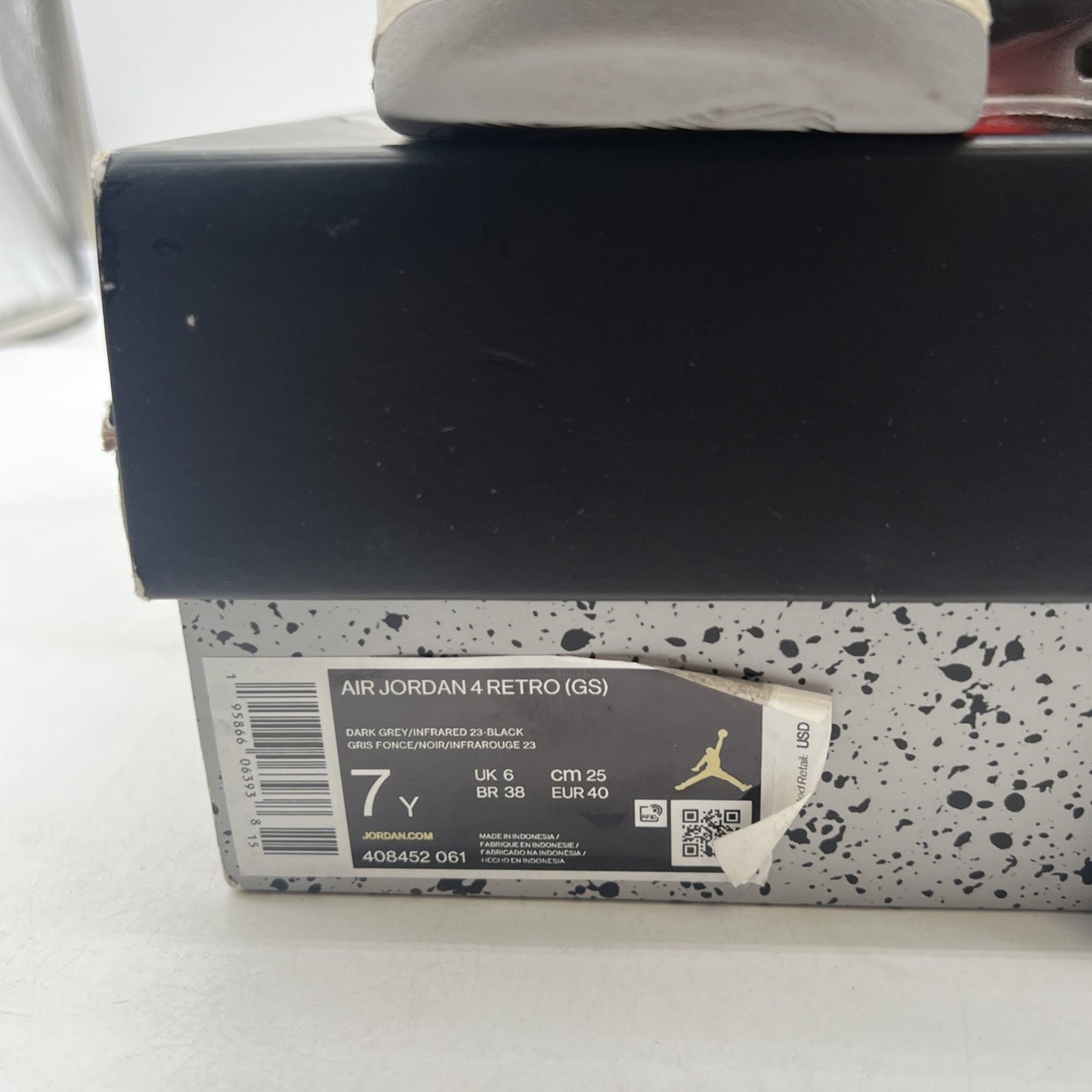 Size 7Y - Air Jordan 4 Infrared 2022 (408452-061)