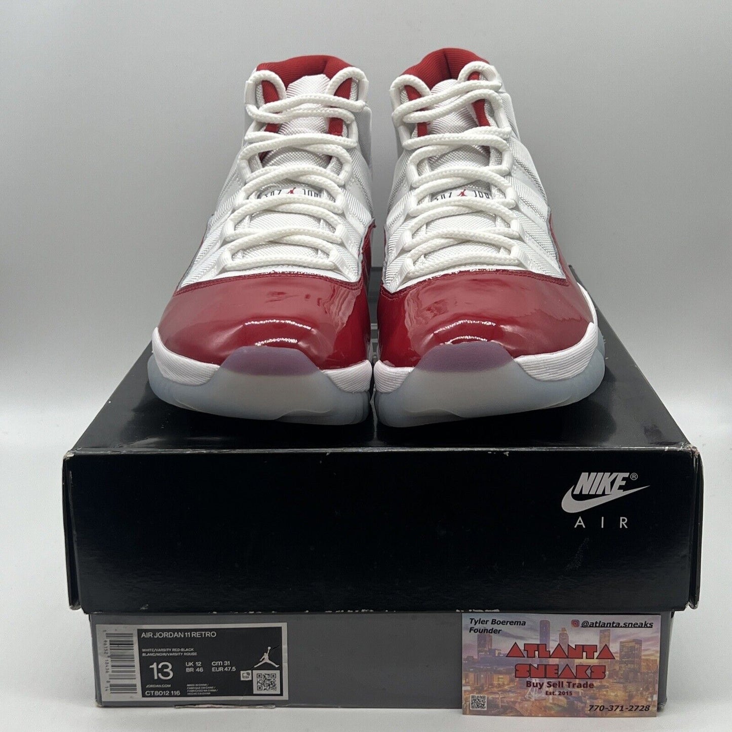 Nike Air Jordan 11 “Cherry” White Varsity Red Men’s Size 13 CT8012-116 Brand New