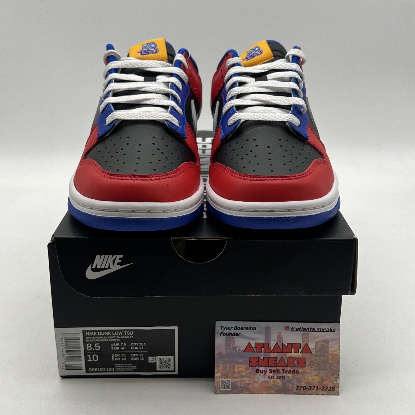 Size 8.5 - Nike Tennessee State University x Dunk Low Tigers (DR6190-100)