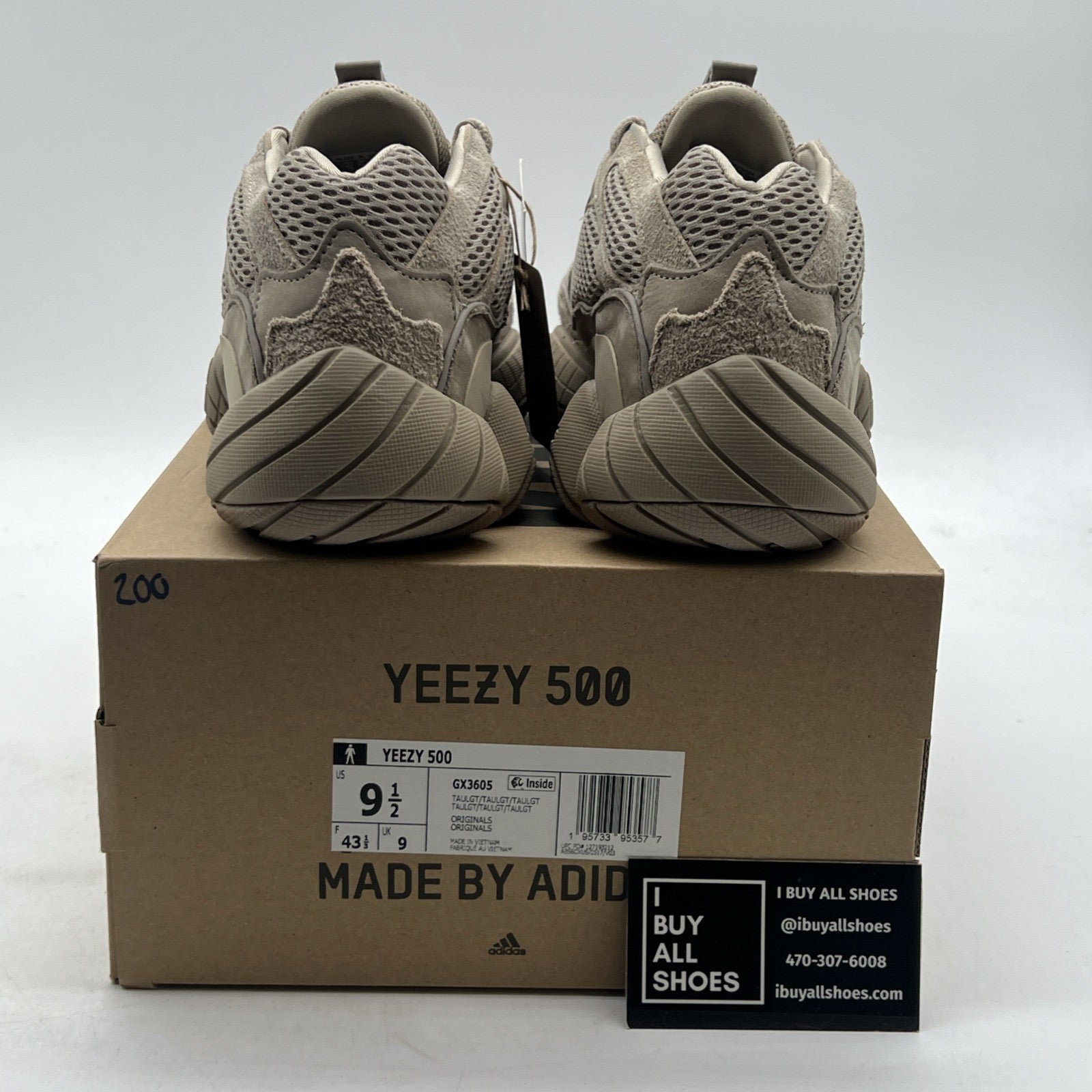 Size 9.5 - adidas Yeezy 500 Taupe Light (GX3605)