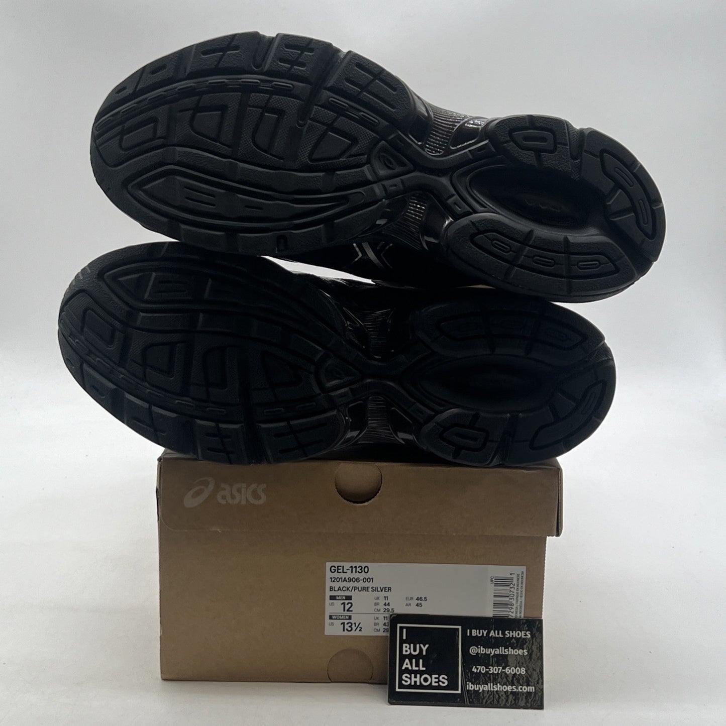 Size 12 - ASICS Gel 1130 Black Pure Silver (1201A906-001)