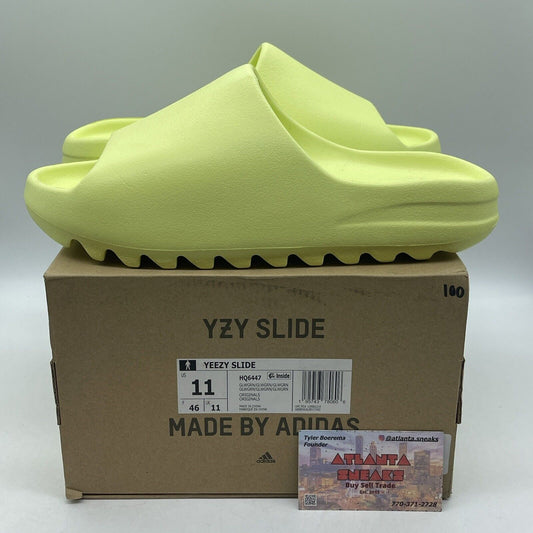 Size 11 - adidas Yeezy Slide Glow Green Leather (HQ6447)