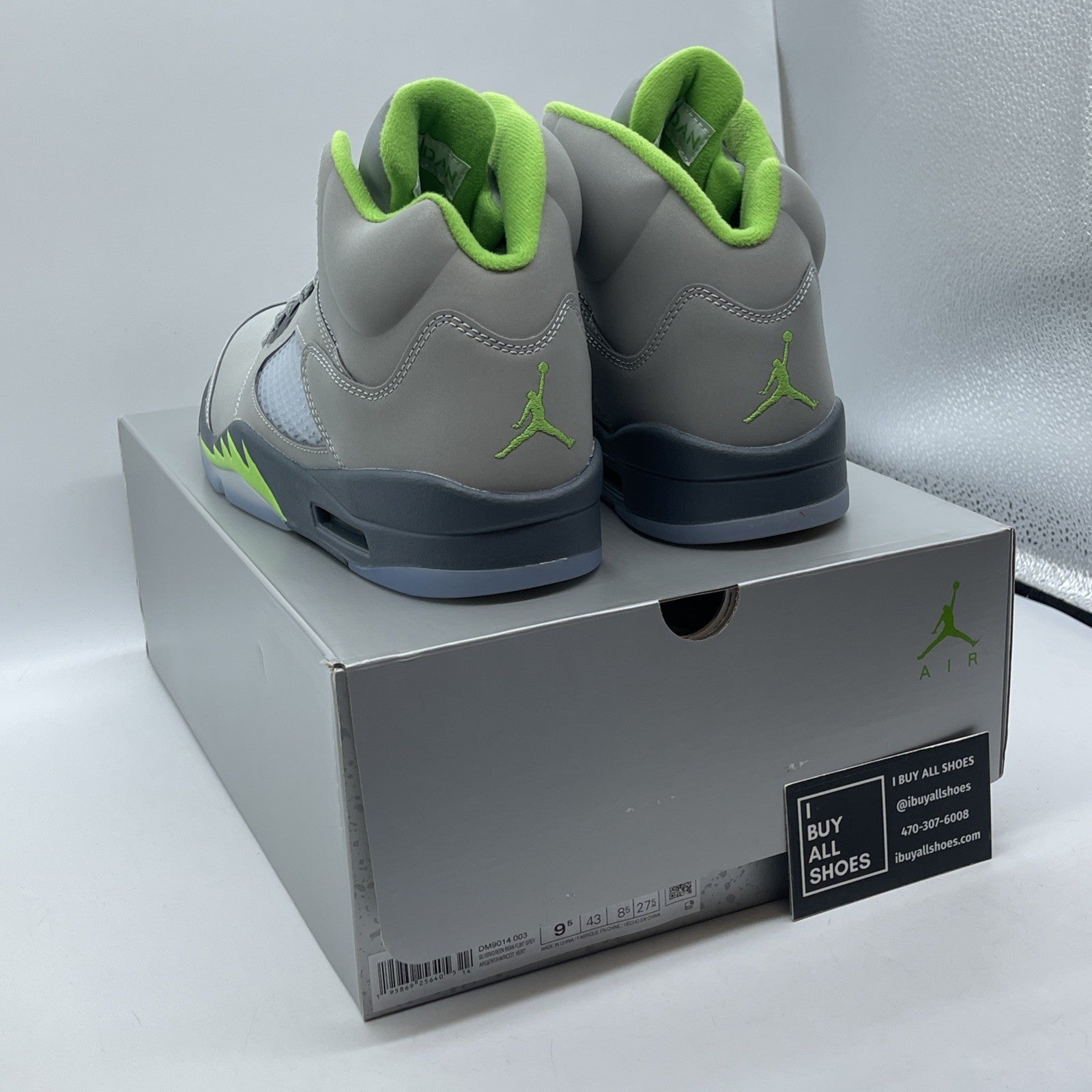 Size 9.5 - Jordan 5 Retro Green Bean Grey Leather (DM9014-003)