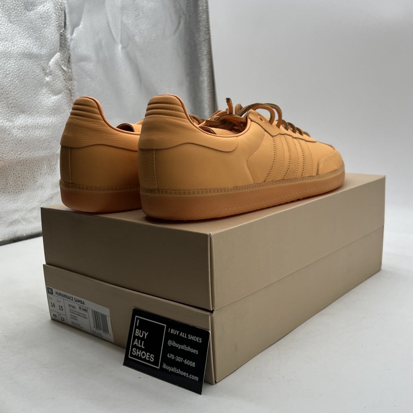 Size 14 - Adidas Pharrell x Humanrace Samba - Orange (IE7293)