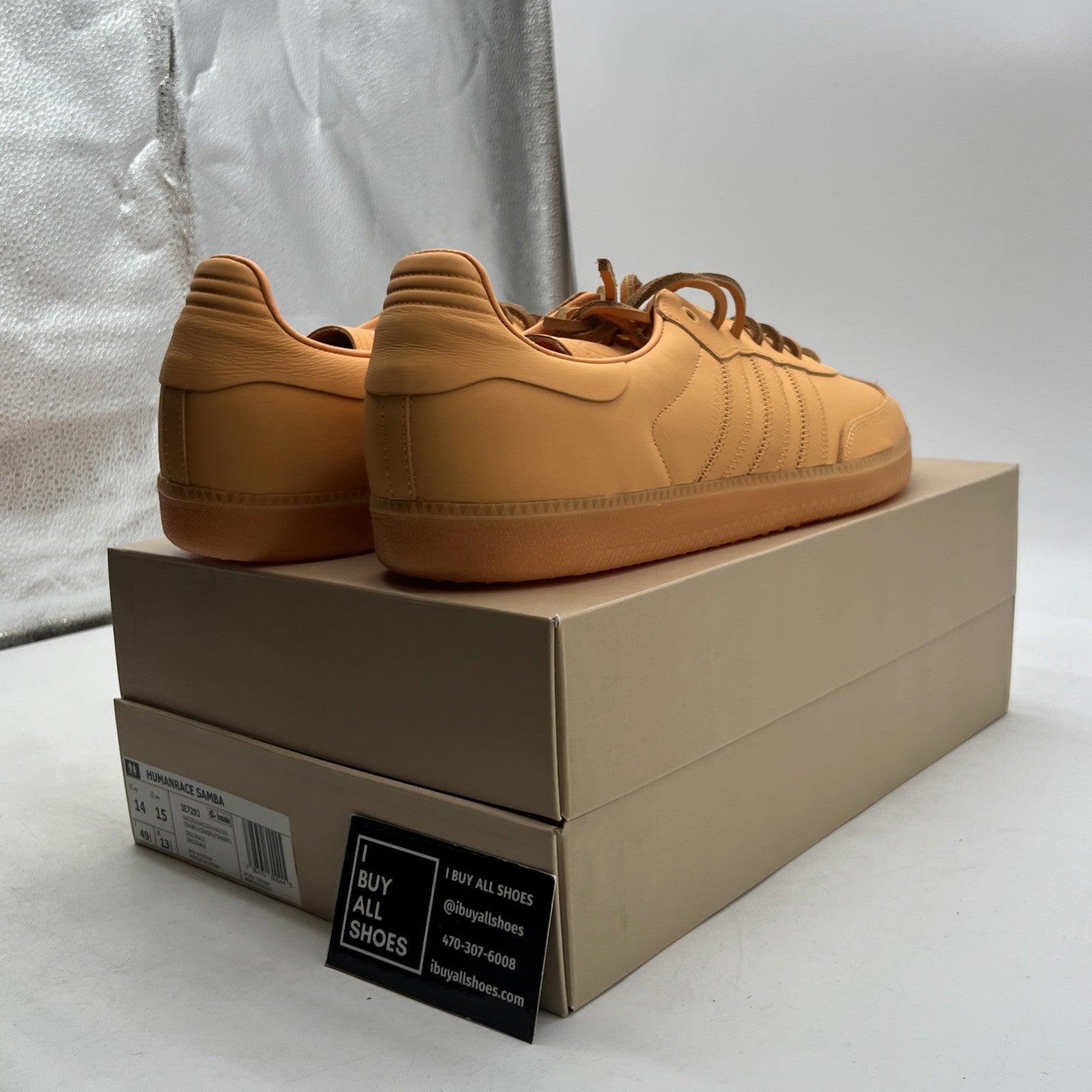 Size 14 - Adidas Pharrell x Humanrace Samba - Orange (IE7293)