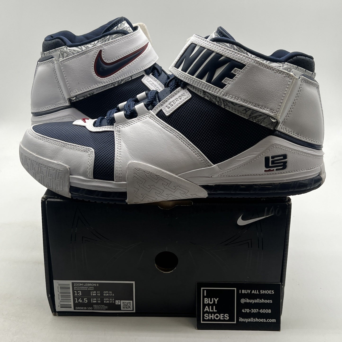 Size 13 - Nike Zoom LeBron 2 Retro 2022 USA (DR0826-100)