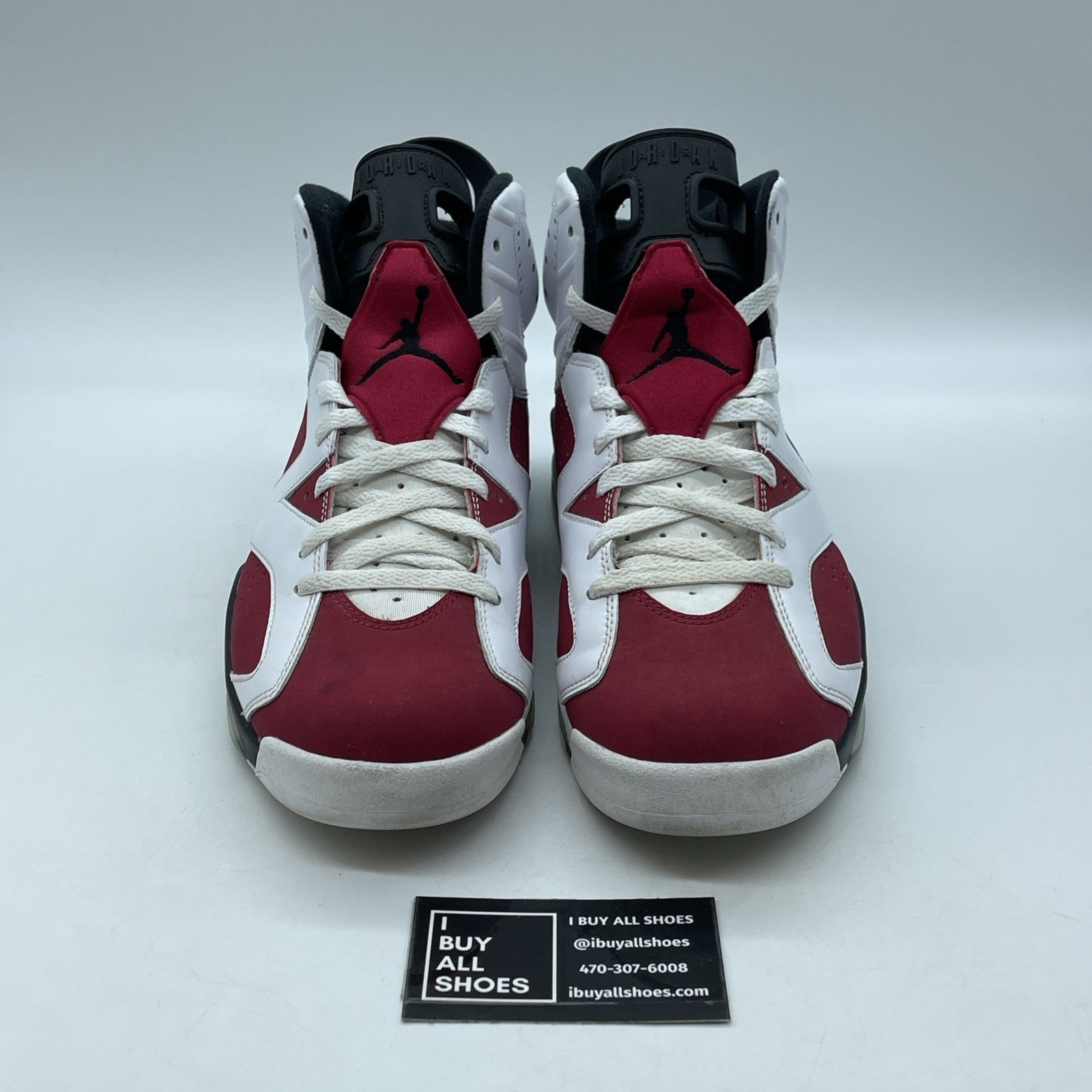 Size 9.5 - Air Jordan 6 Retro 2014 Carmine Red White Leather (384664-160)