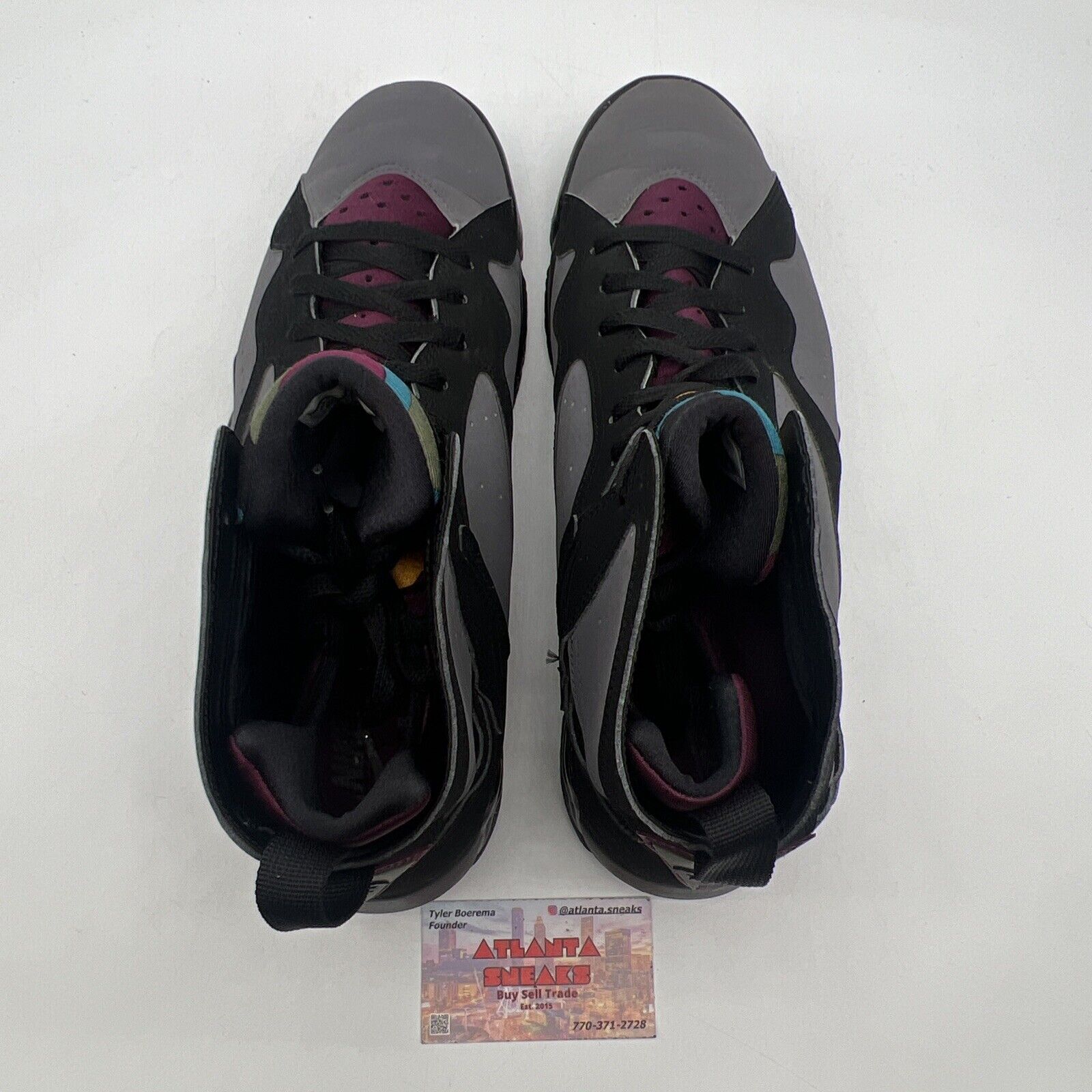 Size 13 - Jordan 7 Retro Bordeaux 2015 Yellow Maroon Black Suede (304775-034)