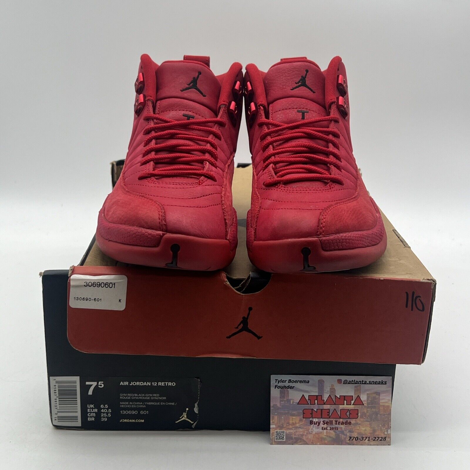 Size 7.5 - Air Jordan 12 Retro Gym Red (130690-601)