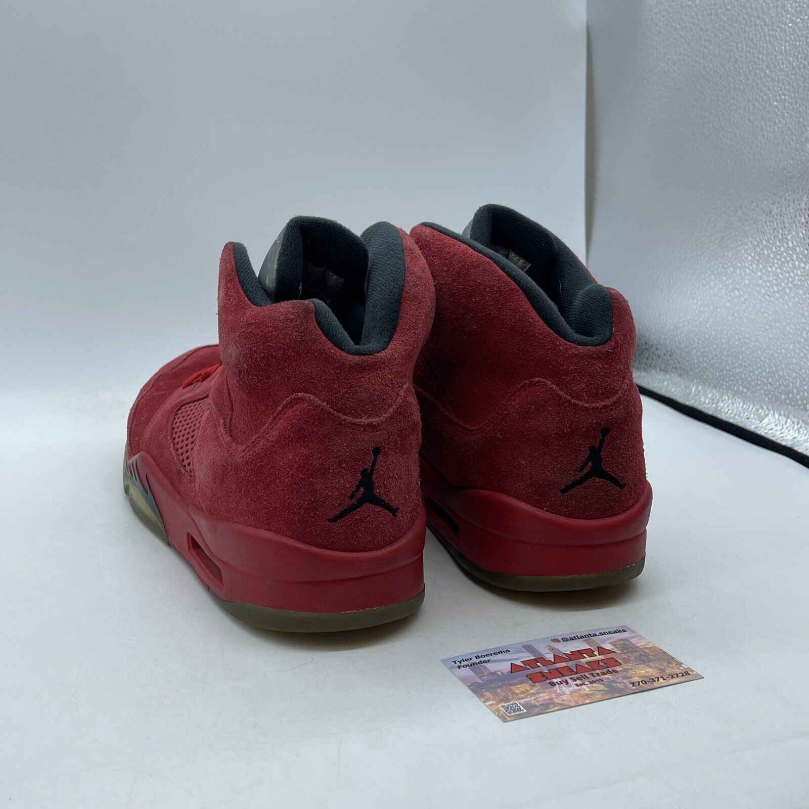 Size 11 - Air Jordan 5 Retro Red Suede Black  (136027-602)