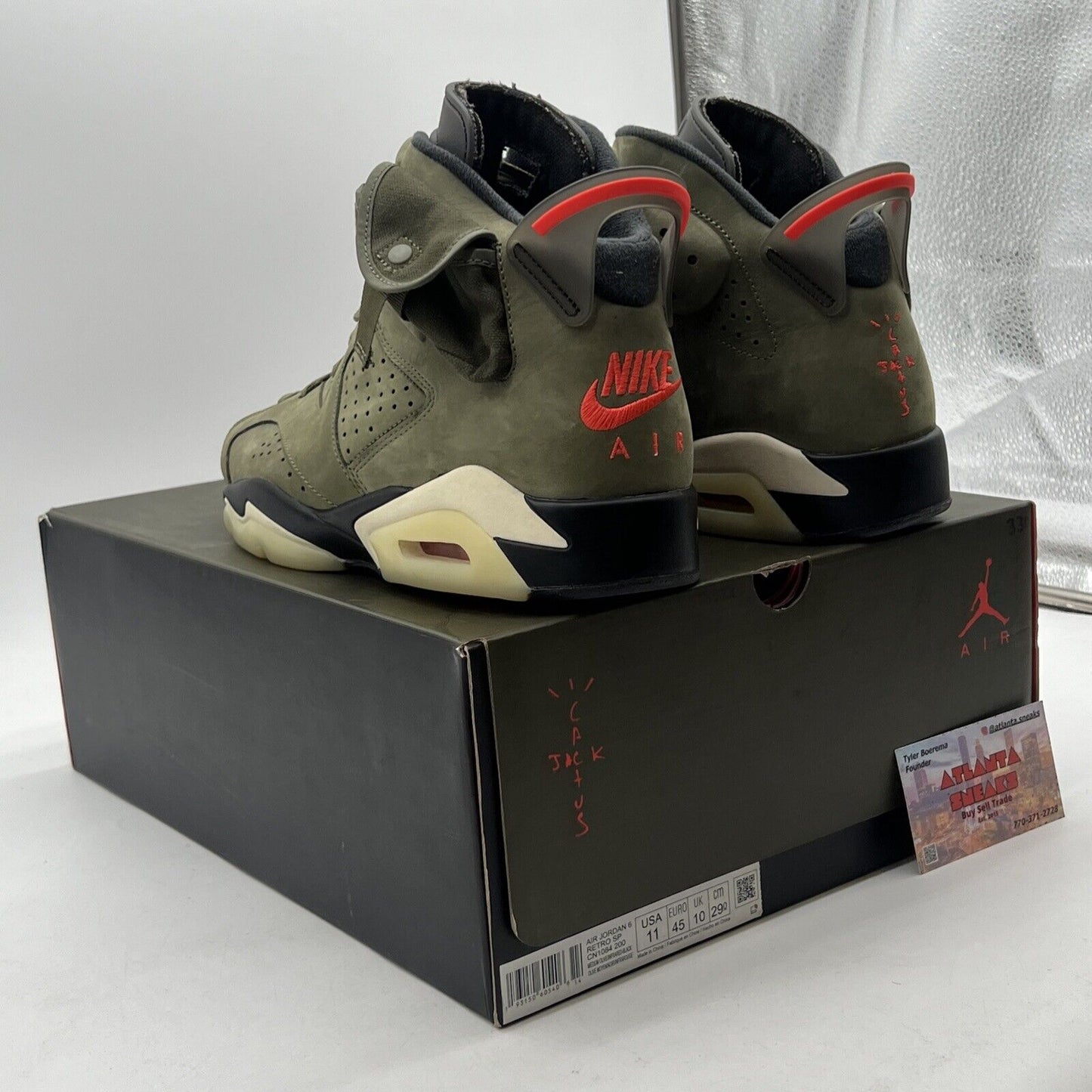 Size 11 - Air Jordan 6 Retro x Travis Scott Mid Olive (CN1084-200)
