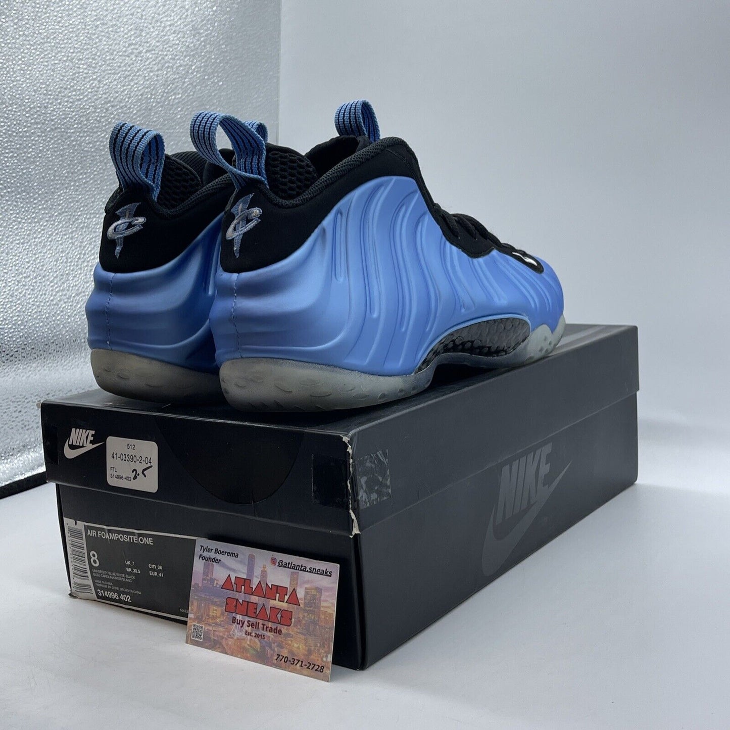 Size 8 - Nike Air Foamposite One University Blue Black (314996-402)