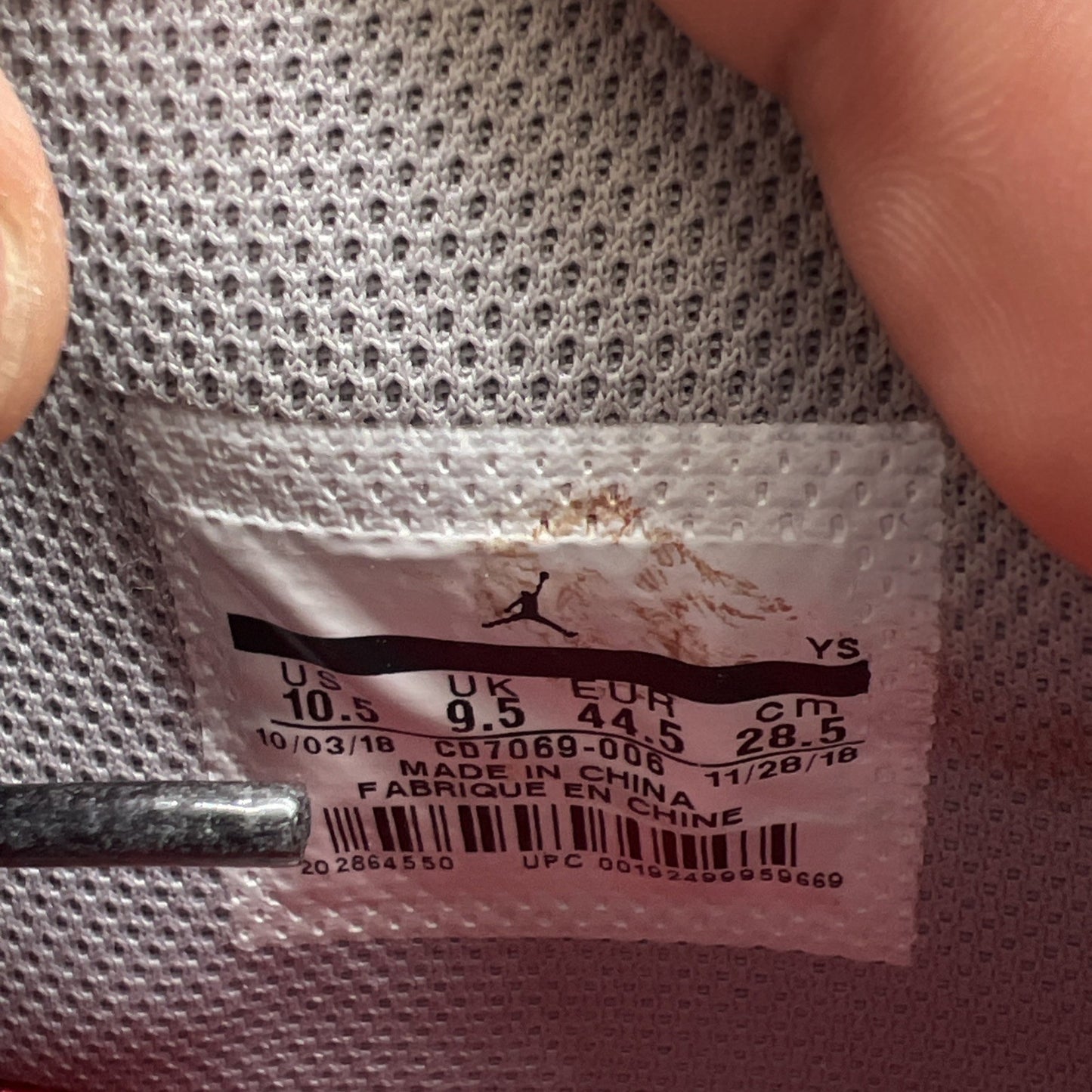 Size 10.5 - Jordan Legacy 312 Low Bred Cement (CD7069-006)