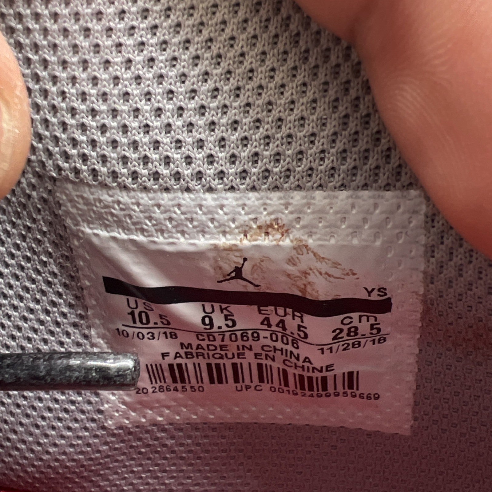 Size 10.5 - Jordan Legacy 312 Low Bred Cement (CD7069-006)