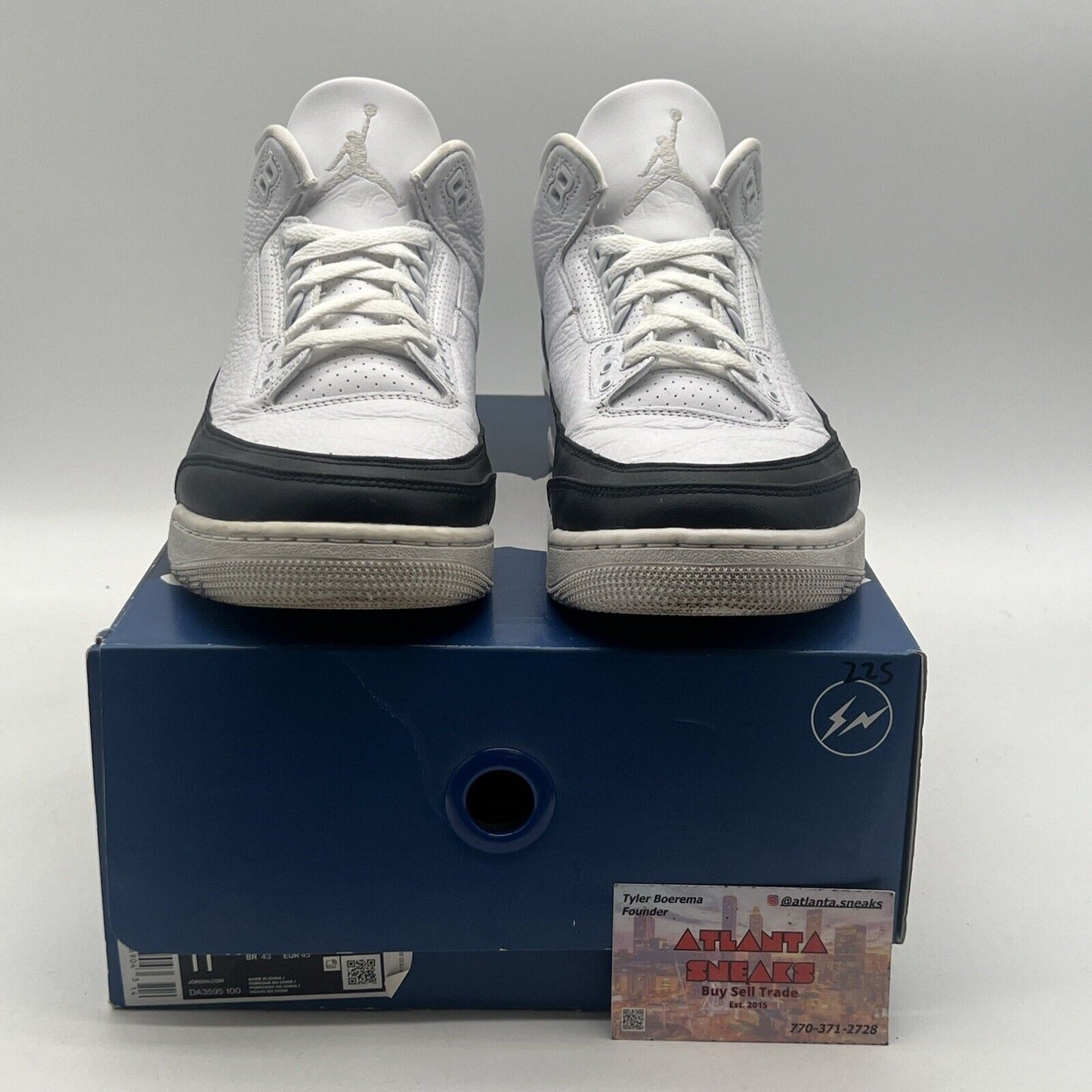 Size 11 - Jordan 3 Retro SP x Fragment Design Mid White Leather (DA3592-100)