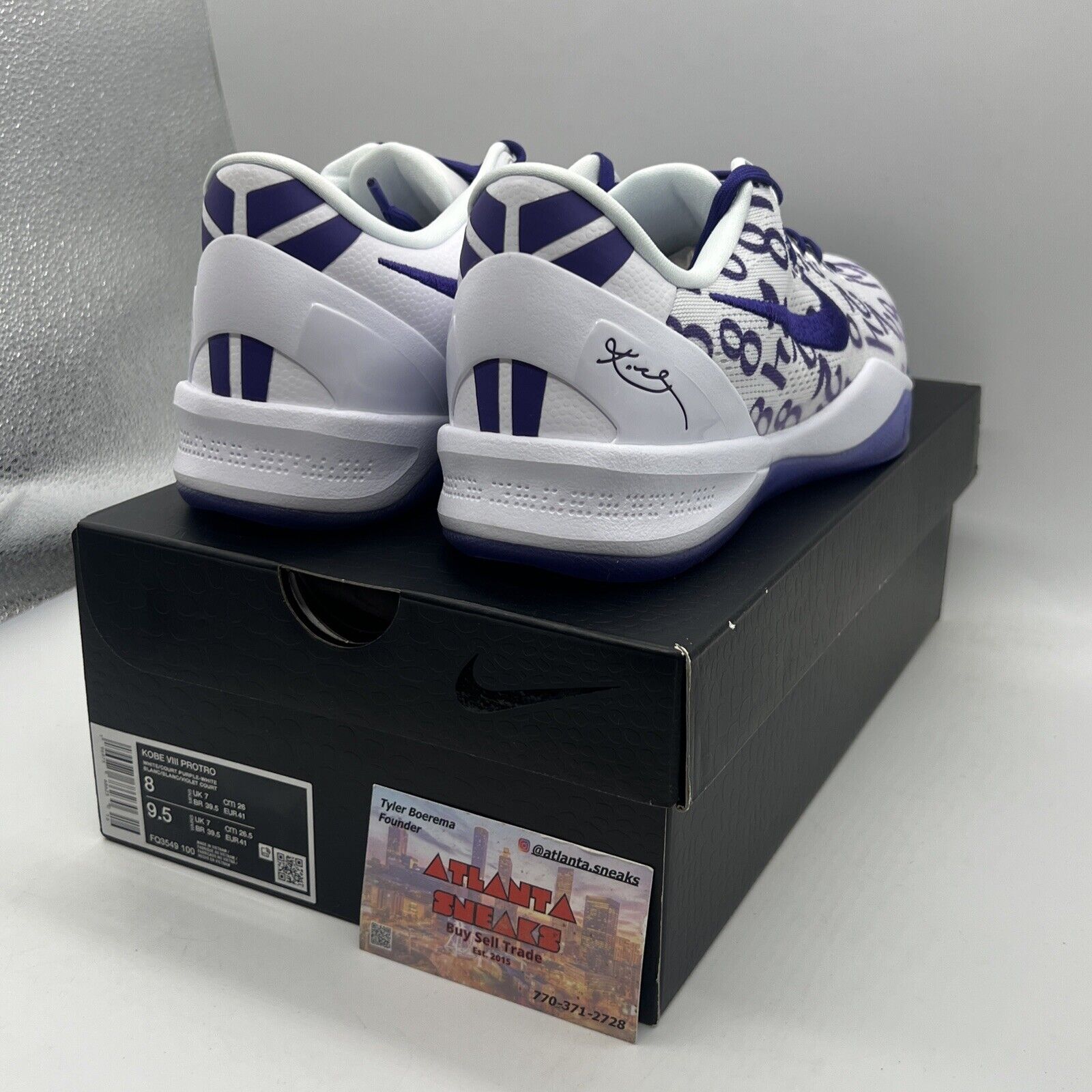 Size 8 - Nike Kobe 8 Protro Court Purple Brand New Og All DS Sneakers white