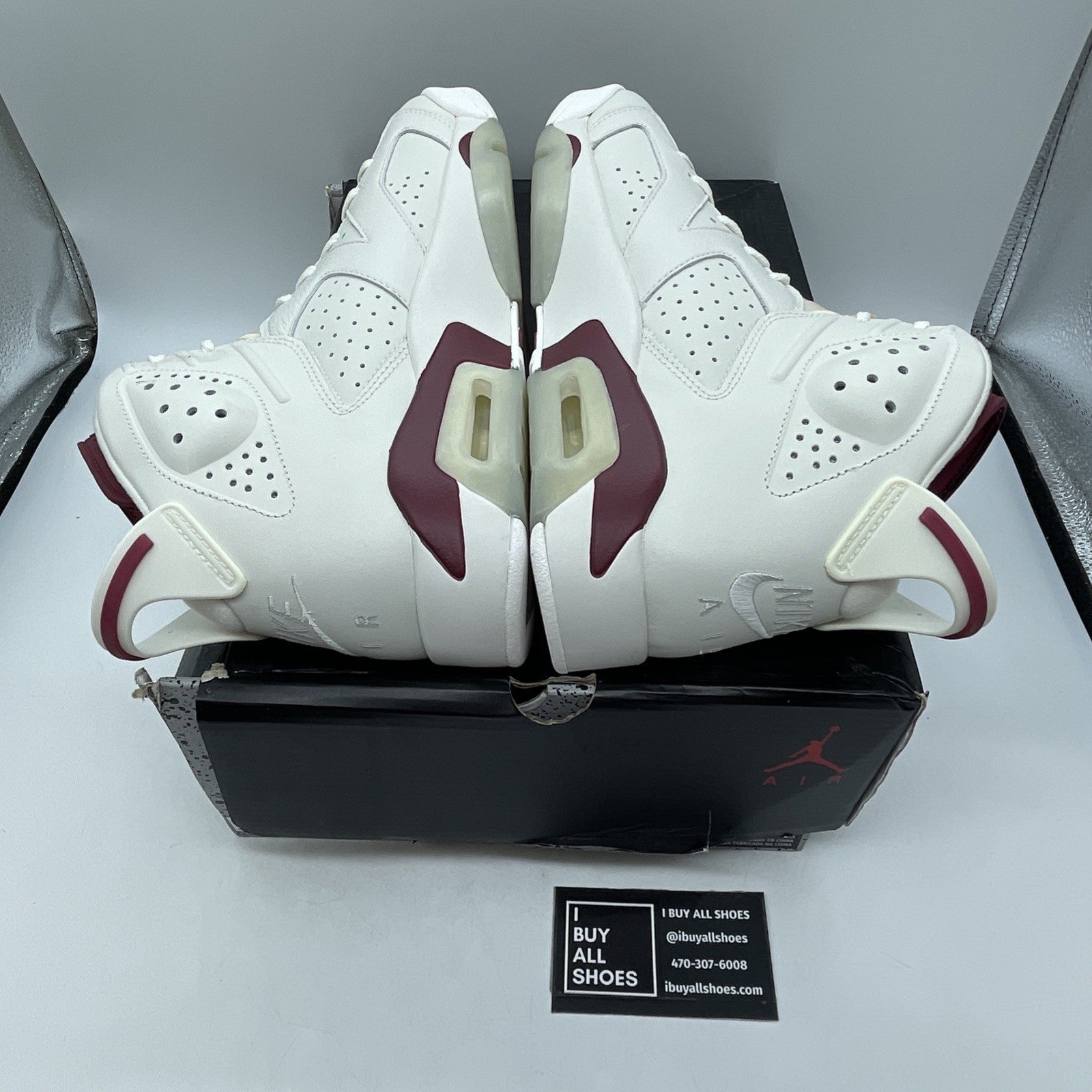 Size 9.5 - Air Jordan 6 Retro 2015 Maroon (384664-116)