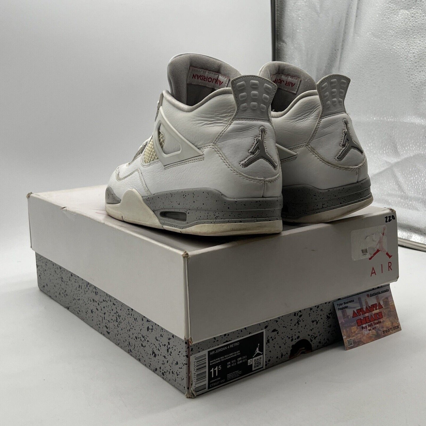 Size 11.5 - Air Jordan 4 Retro Mid White Oreo (CT8527-100)