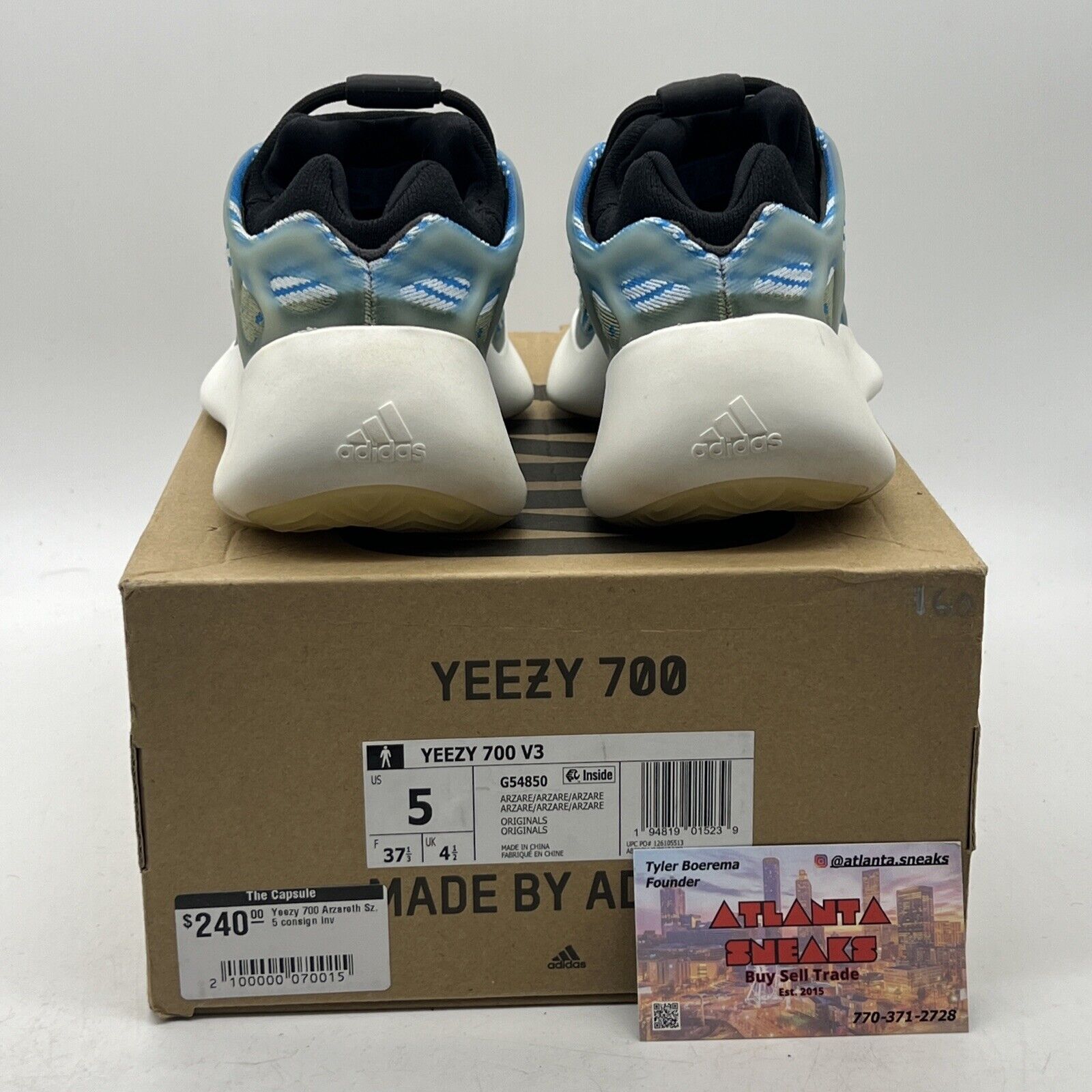 Size 5 - adidas Yeezy 700 V3 Arzareth Blue (G54850)