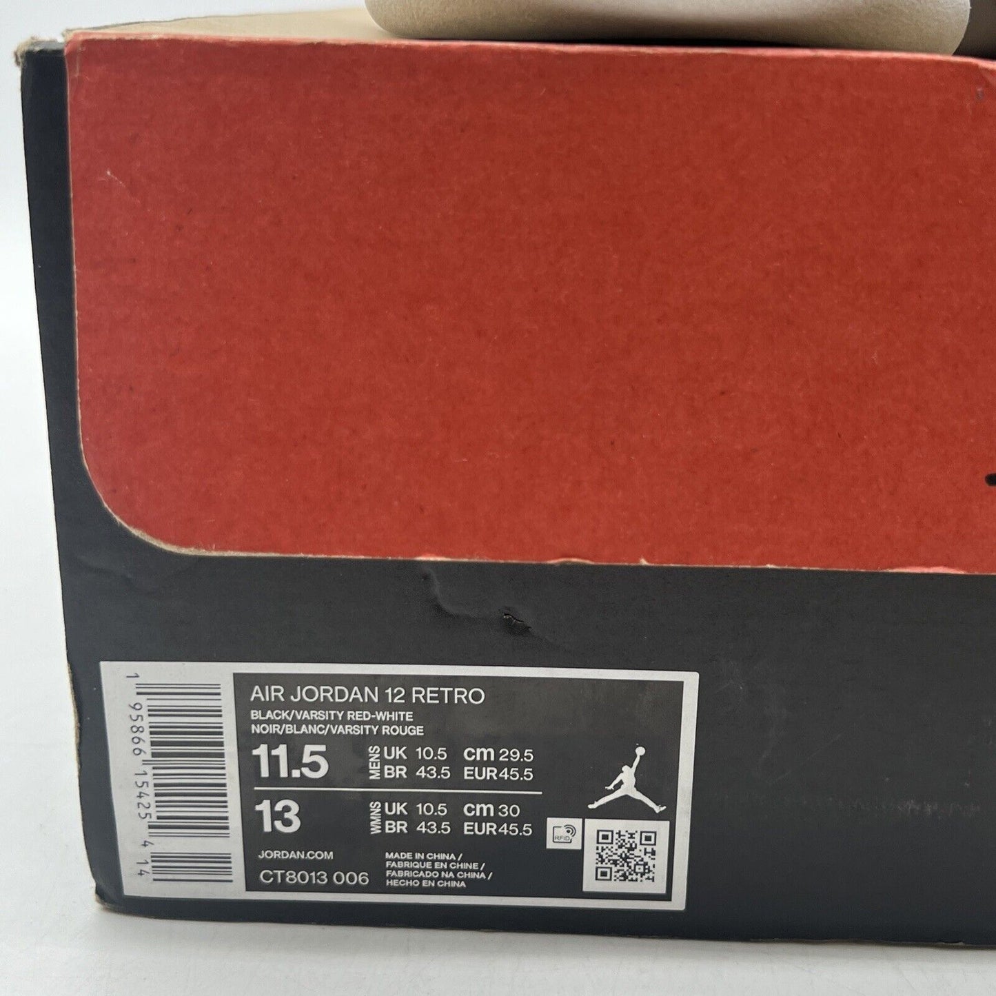 Size 11.5 - Jordan 12 Retro Mid Playoff Black White Leather (CT8013-006)