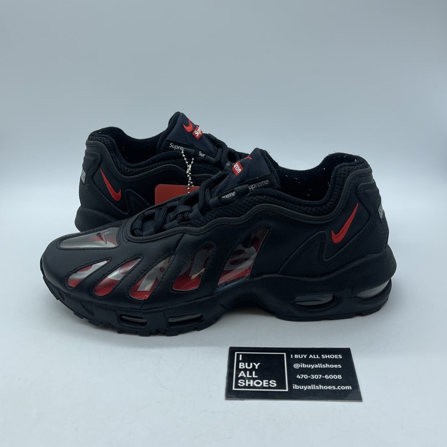 Size 9 - Nike Supreme x Air Max 96 Black Suede Leather (CV7652-002)
