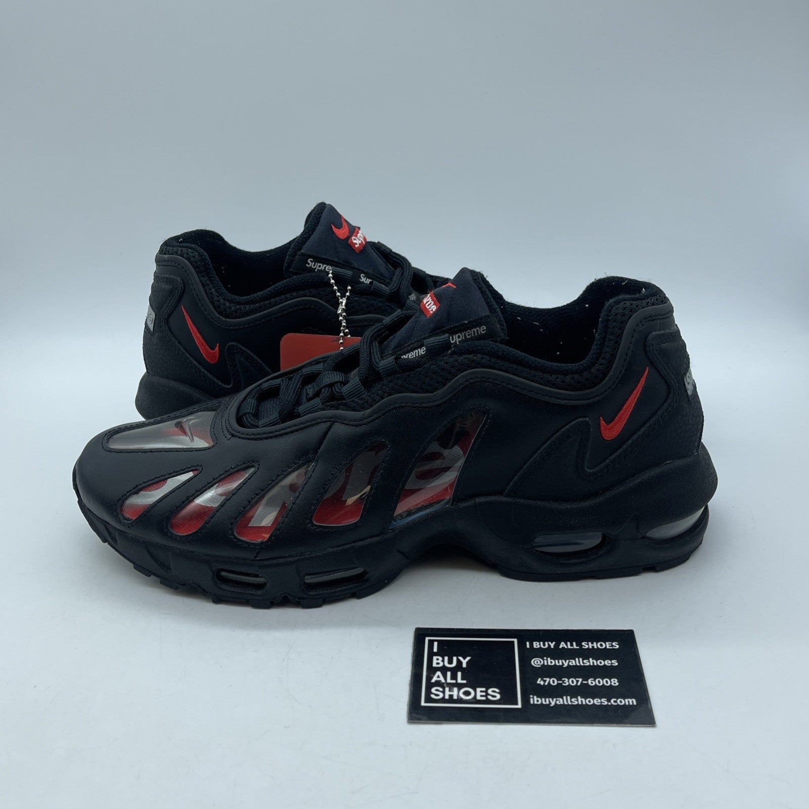 Size 9 - Nike Supreme x Air Max 96 Black Suede Leather (CV7652-002)