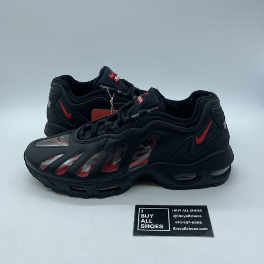 Size 9 - Nike Supreme x Air Max 96 Black Suede Leather (CV7652-002)