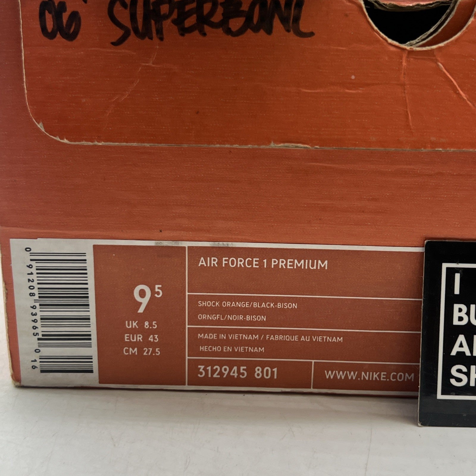 Size 9.5 - Nike Air Force 1 Premium Super Bowl (312945-801)
