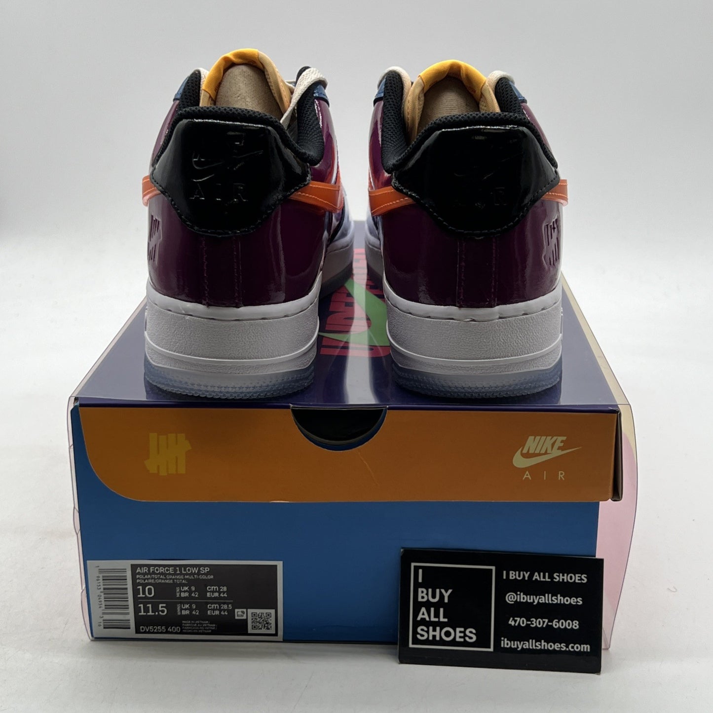 Size 10 - Nike Undefeated x Air Force 1 Low Total Orange (DV5255-400)