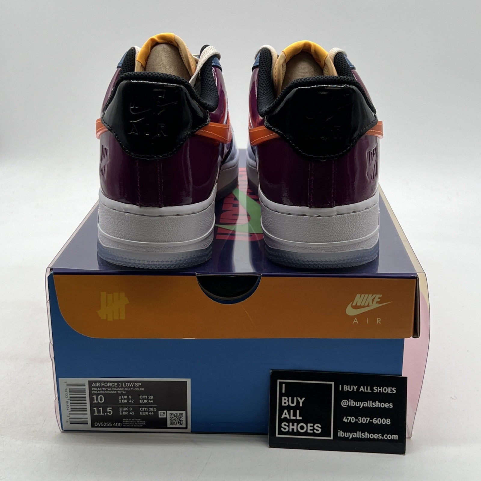 Size 10 - Nike Undefeated x Air Force 1 Low Total Orange (DV5255-400)