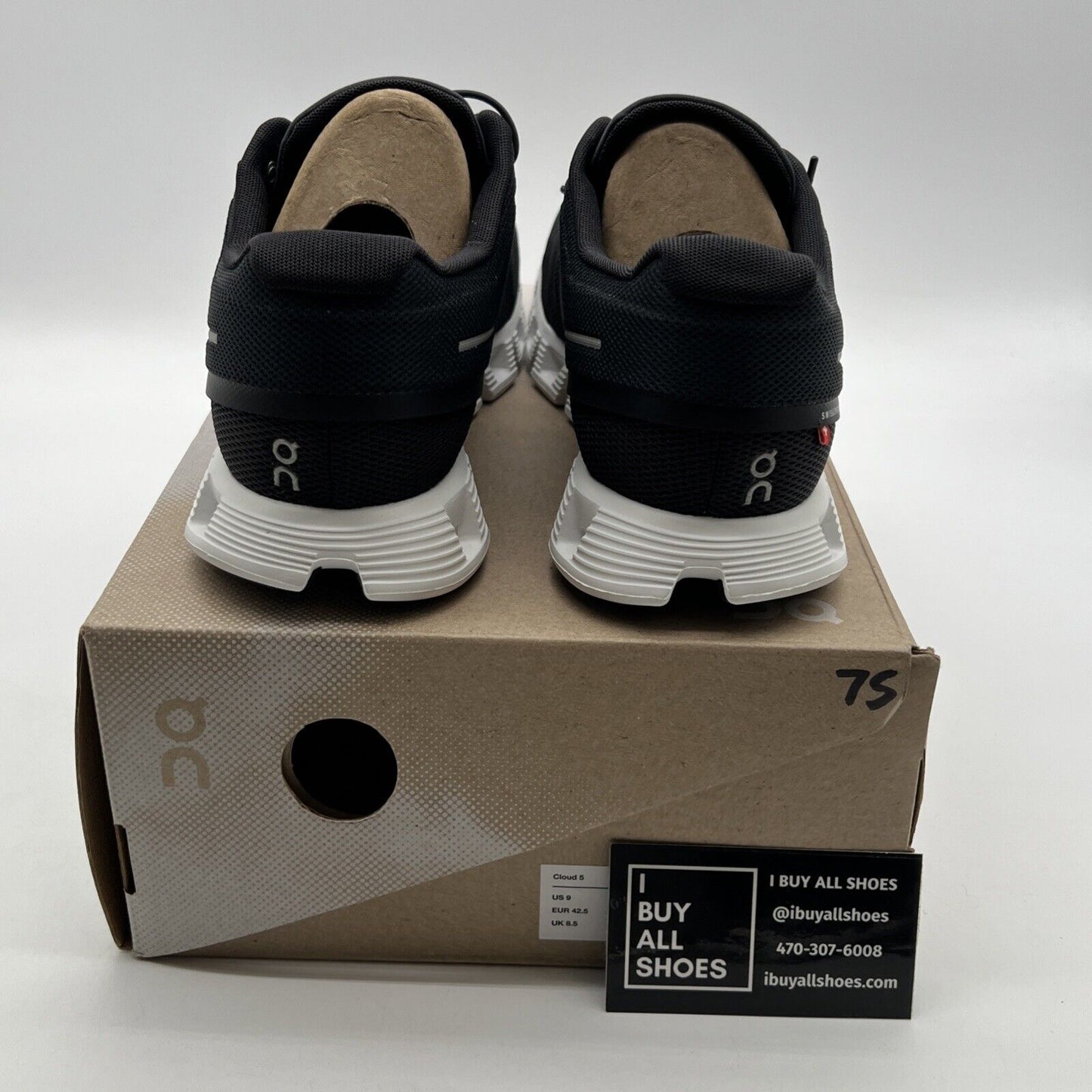 Size 9 - ON Running Cloud 5 Sneaker Black (59.98904) Shoes Sport